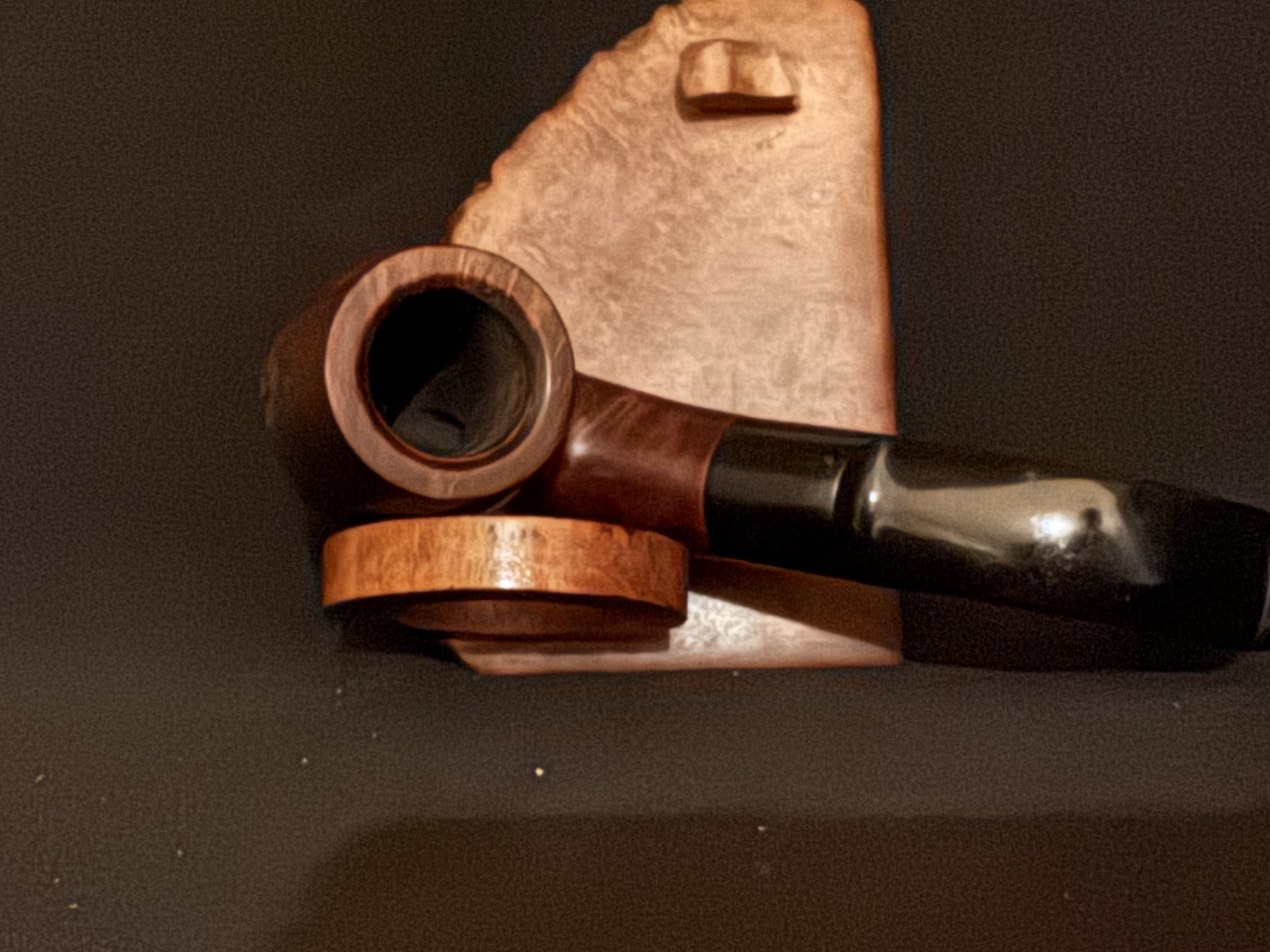 Royal Star 749 Smooth Bent Billiard Estate Pipe, Vulcanite Saddle P-Lip Stem 5