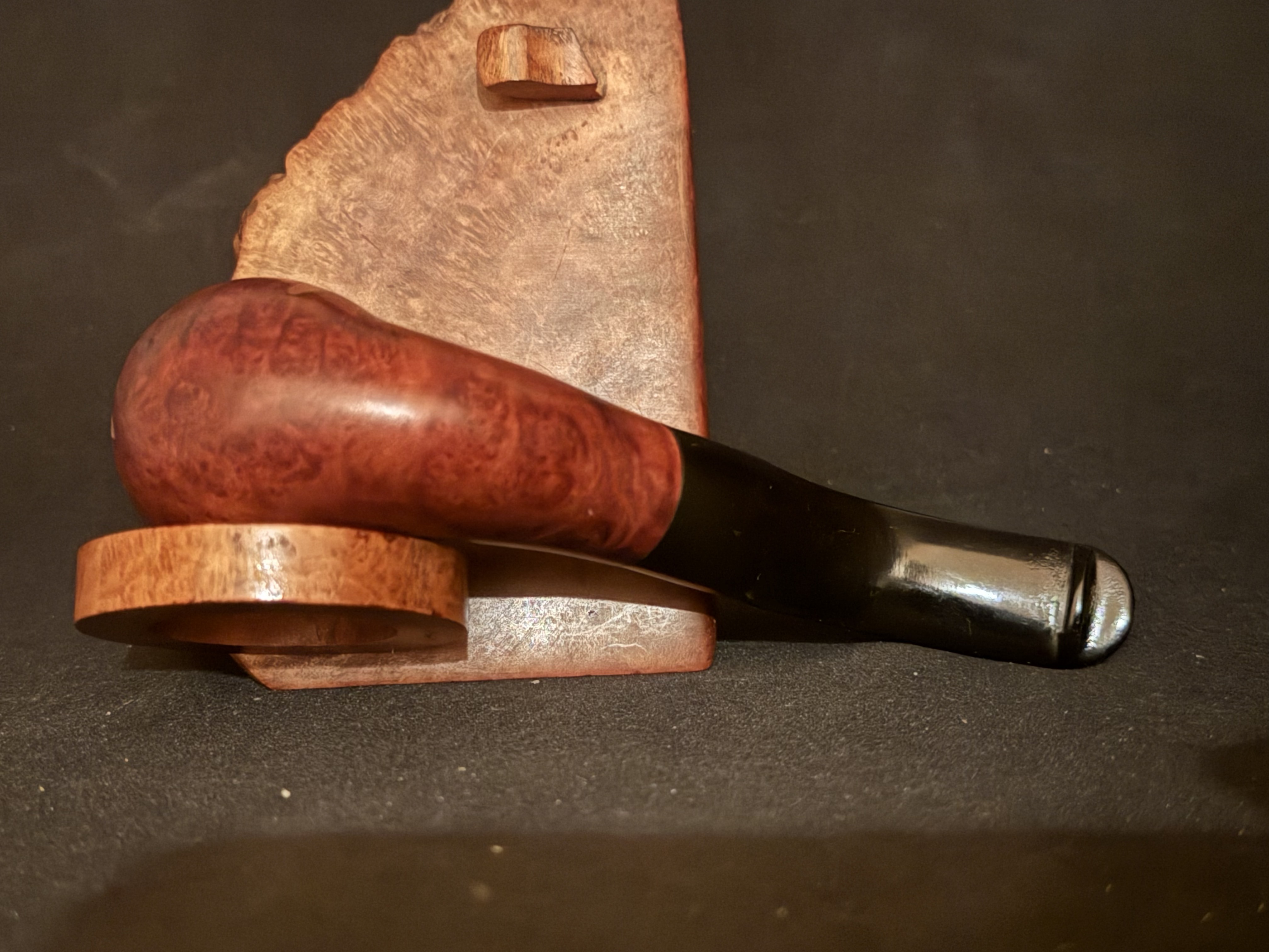 Royal Star 749 Smooth Bent Billiard Estate Pipe, Vulcanite Saddle P-Lip Stem 6