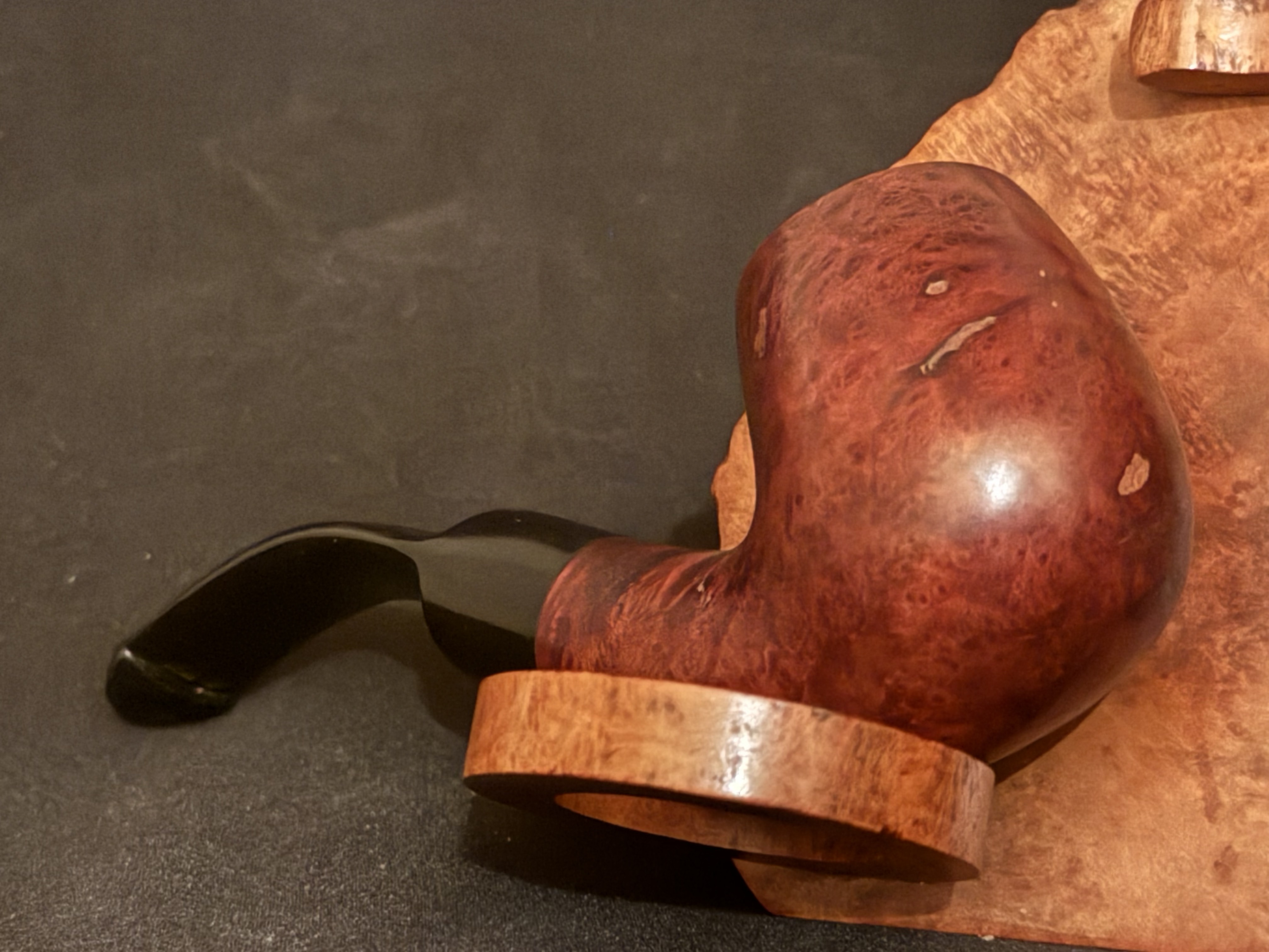 Royal Star 749 Smooth Bent Billiard Estate Pipe, Vulcanite Saddle P-Lip Stem 7