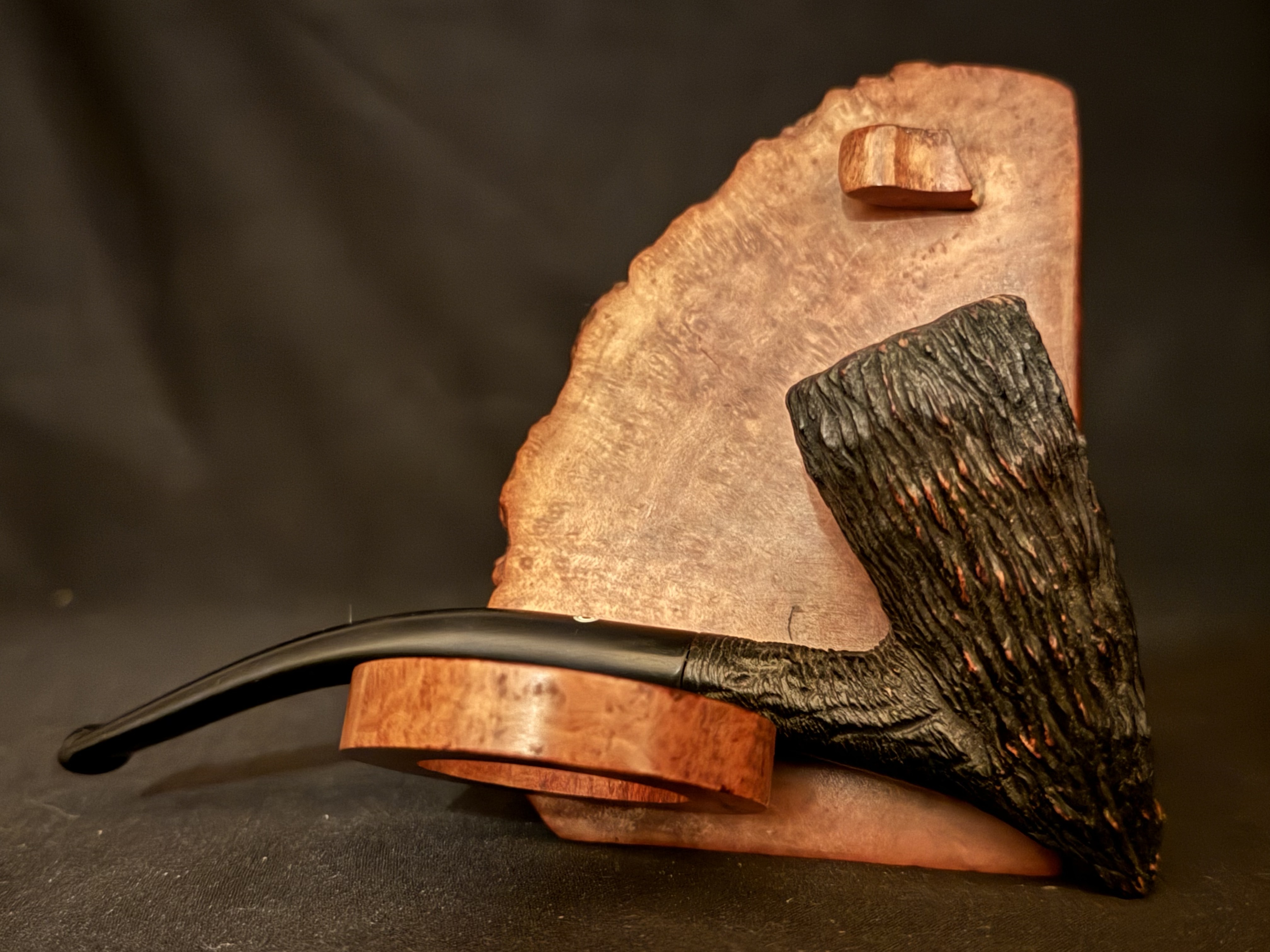 Spitfire Genuine Briar 8507 Danish Pickaxe Rustic Bent Vulcanite Fishtail Estate Pipe 5
