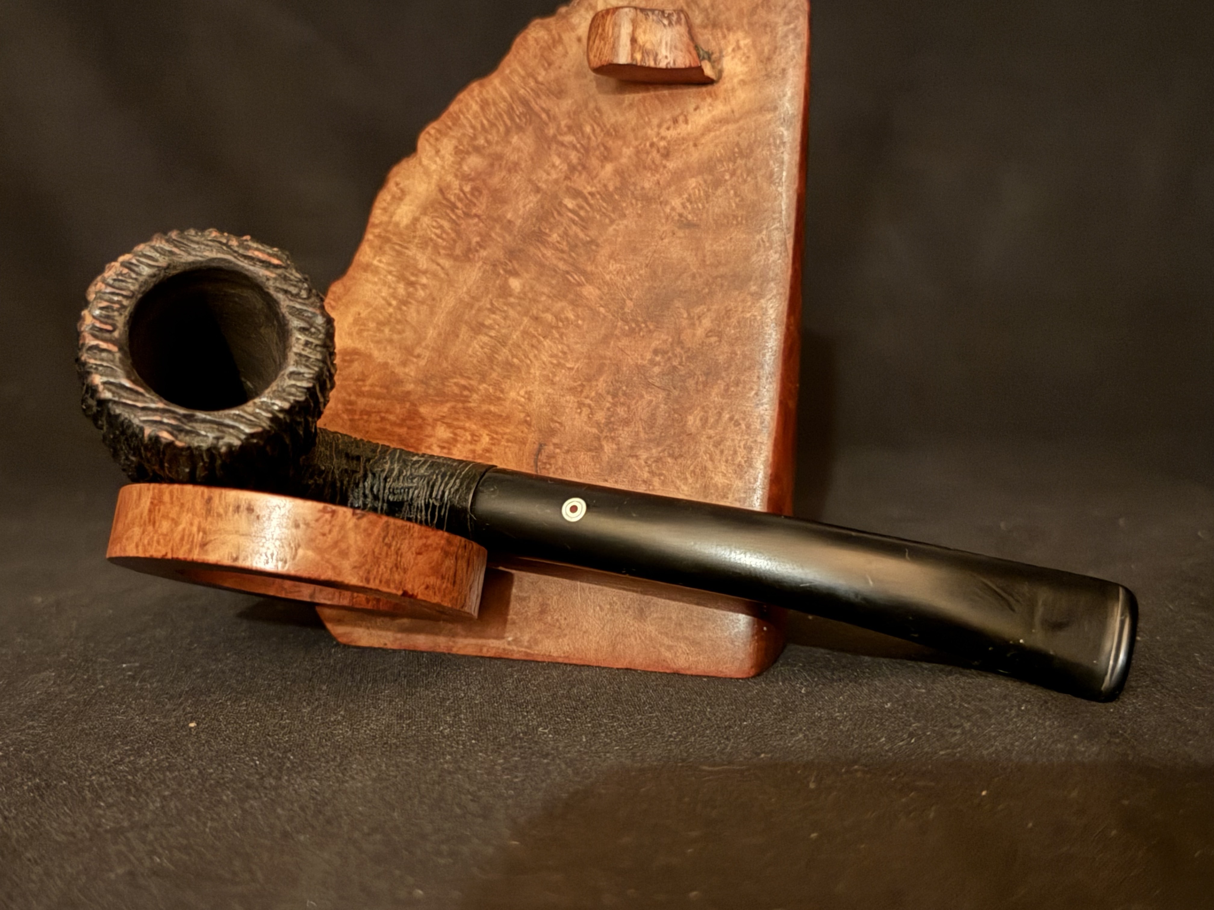 Spitfire Genuine Briar 8507 Danish Pickaxe Rustic Bent Vulcanite Fishtail Estate Pipe 6