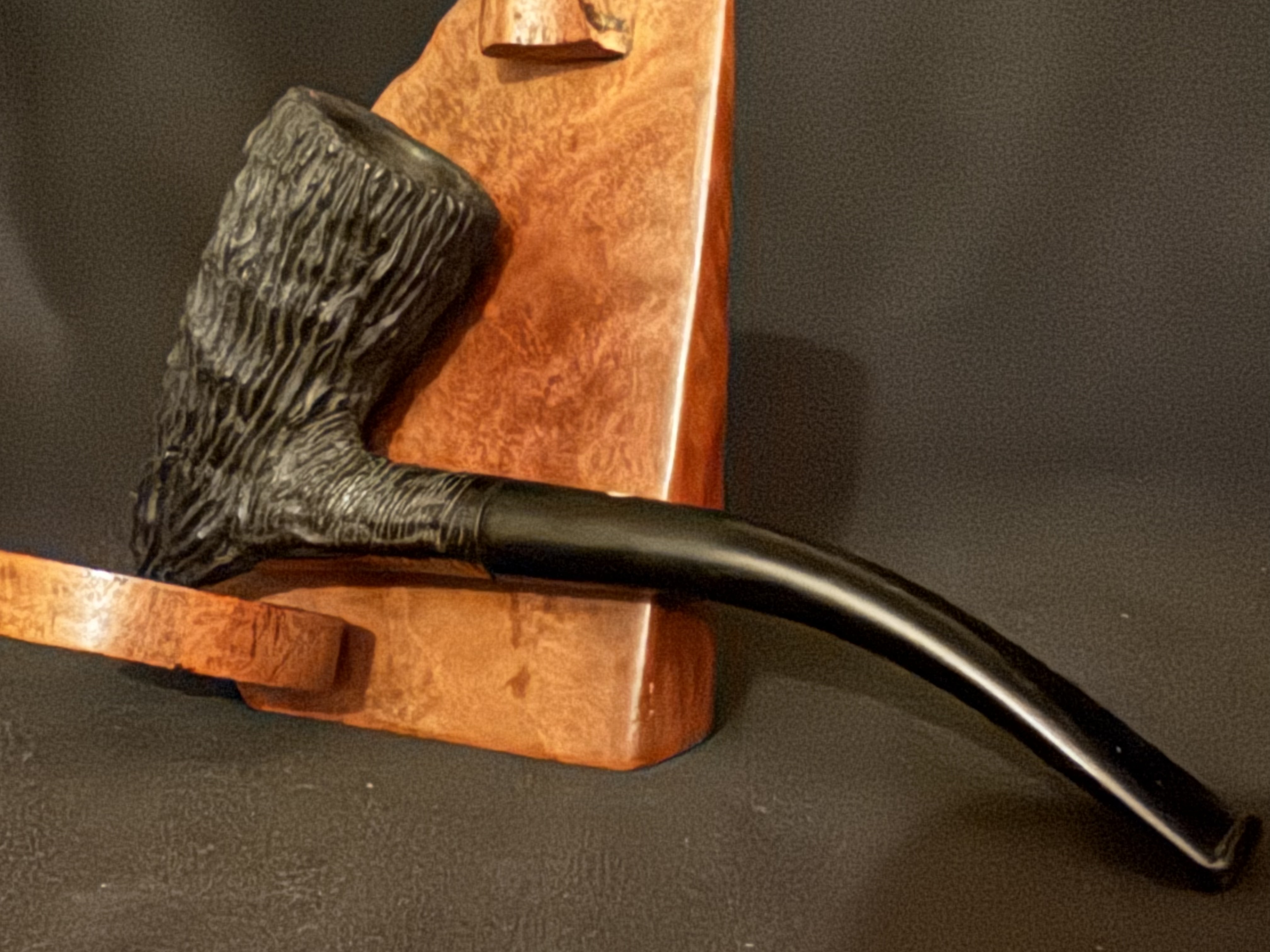 Spitfire Genuine Briar 8507 Danish Pickaxe Rustic Bent Vulcanite Fishtail Estate Pipe 12