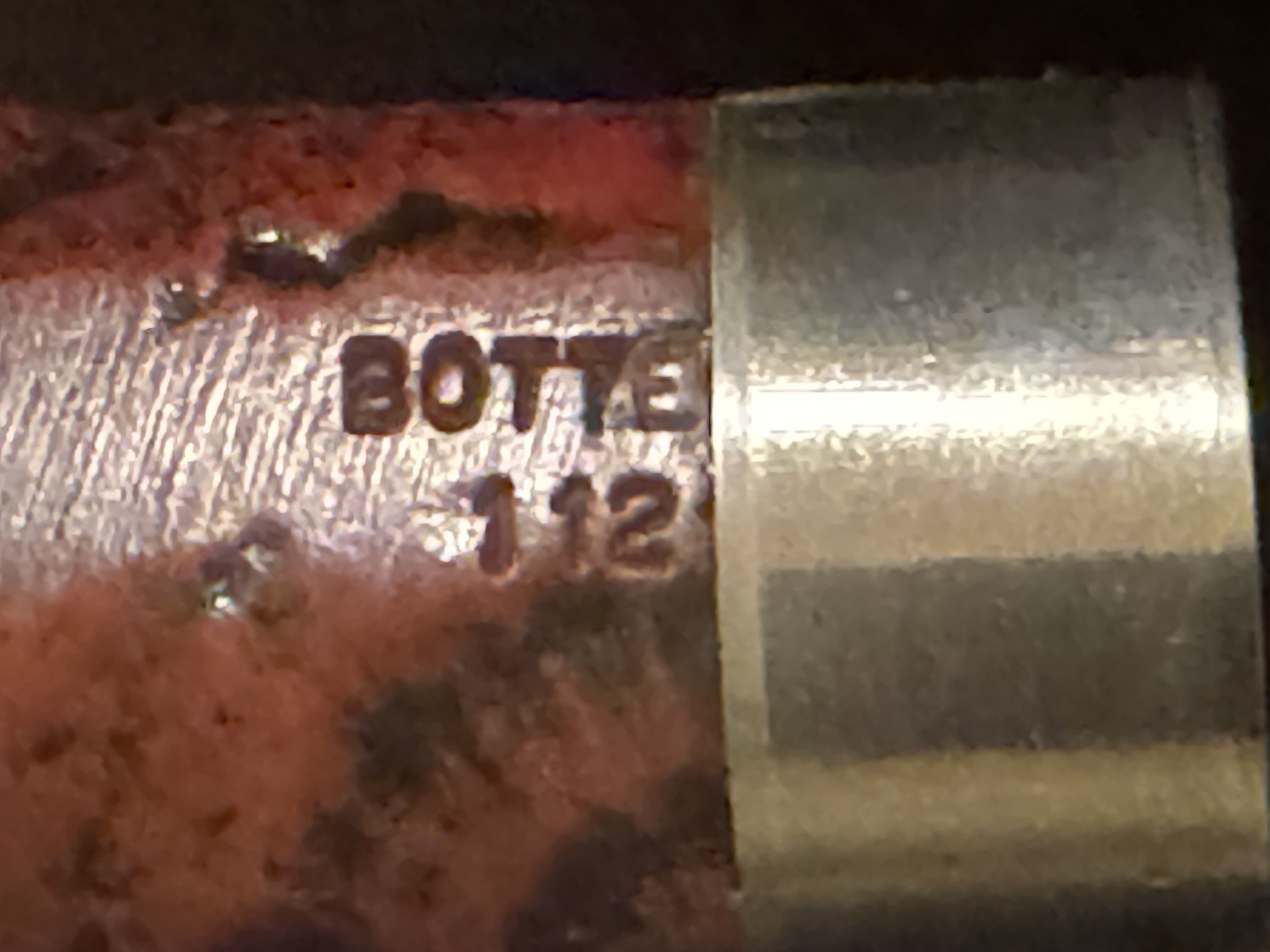 Botte 121 Sandblast Bent Egg Estate Pipe - Saddle Vulcanite Stem, Wide Oval Shank, 9mm Filter 10