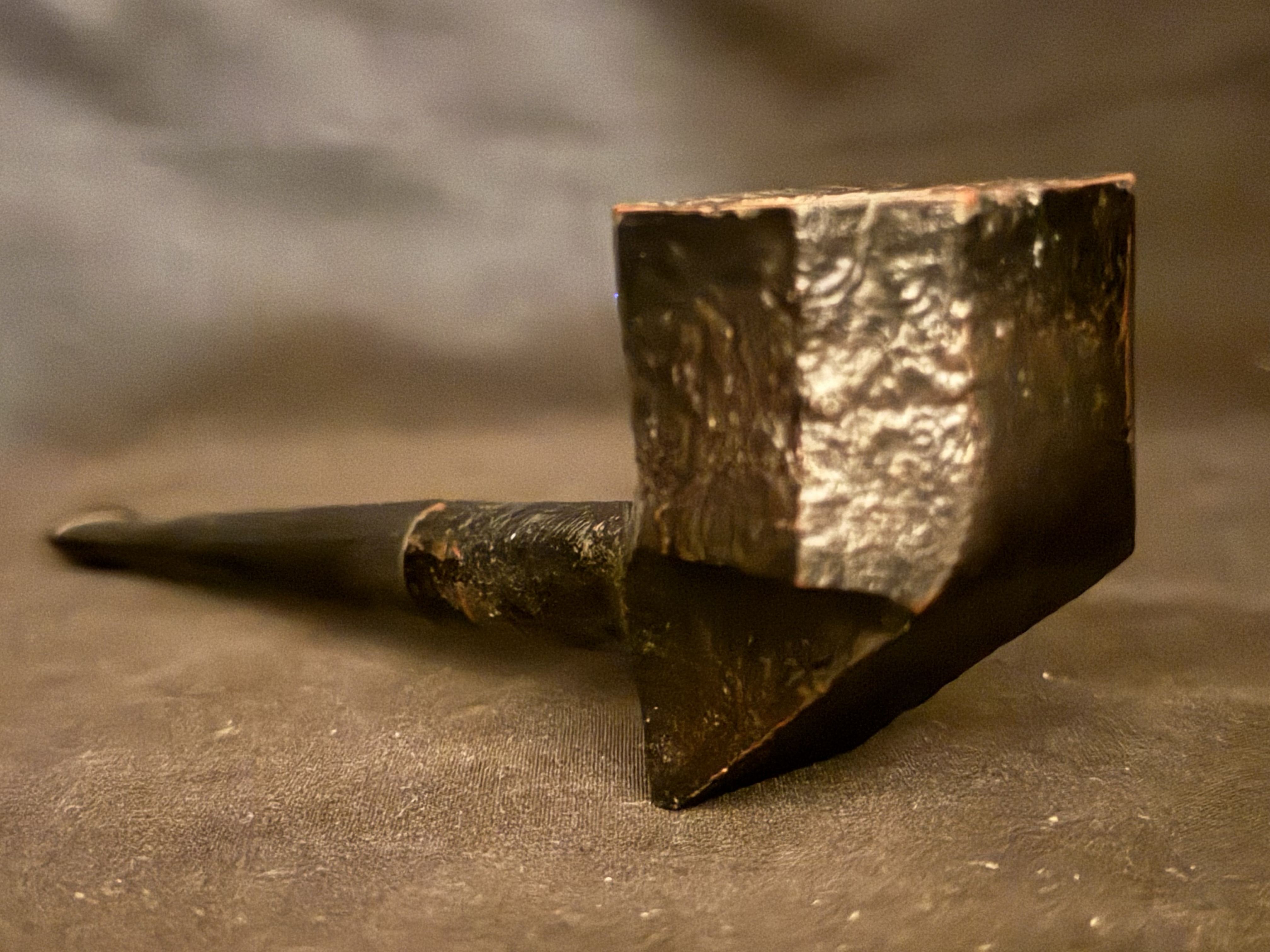 James Bond 007 / 18 Sandblast Straight Paneled Bowl Vulcanite Estate Pipe 4