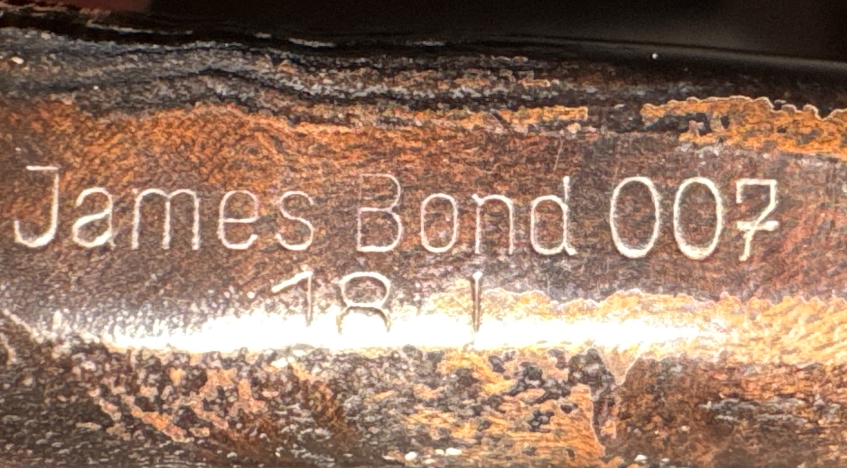 James Bond 007 / 18 Sandblast Straight Paneled Bowl Vulcanite Estate Pipe 7
