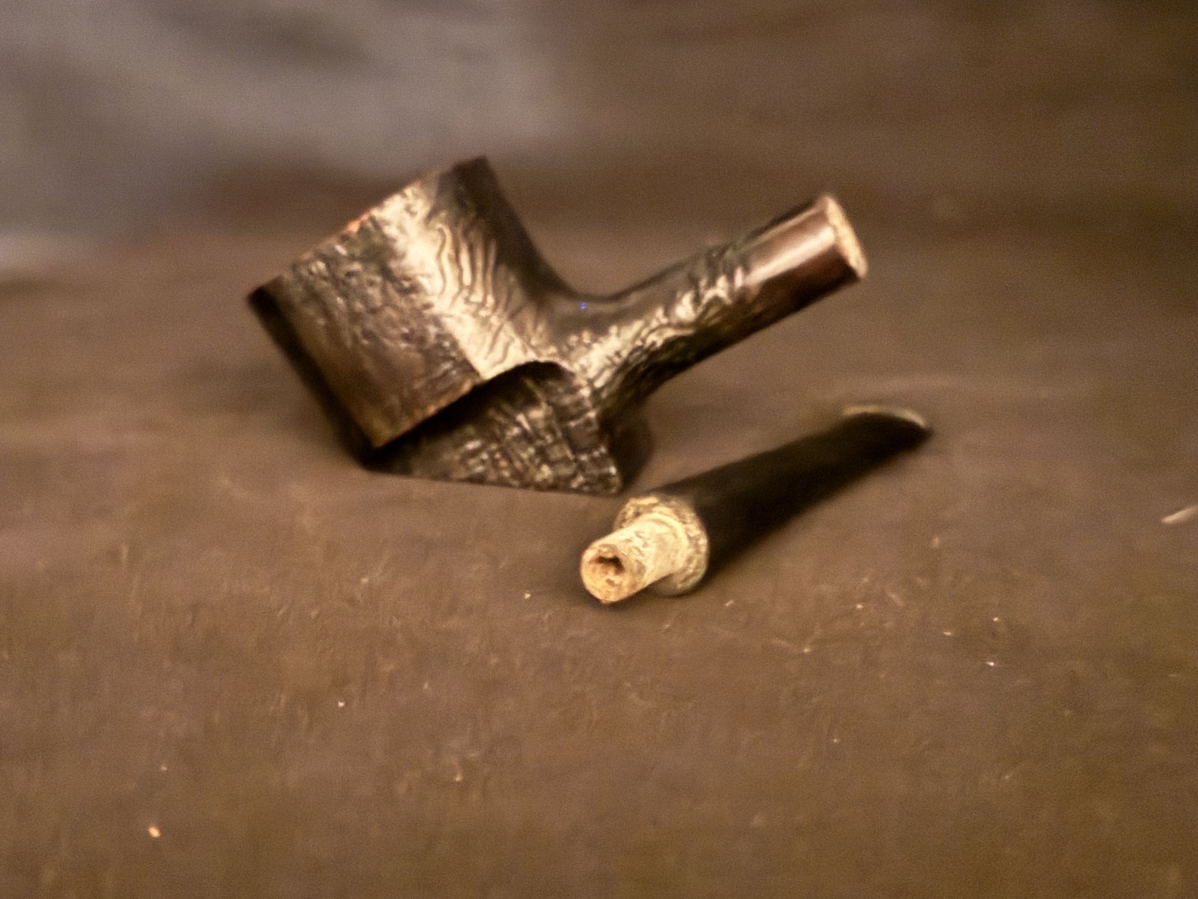 James Bond 007 / 18 Sandblast Straight Paneled Bowl Vulcanite Estate Pipe 8