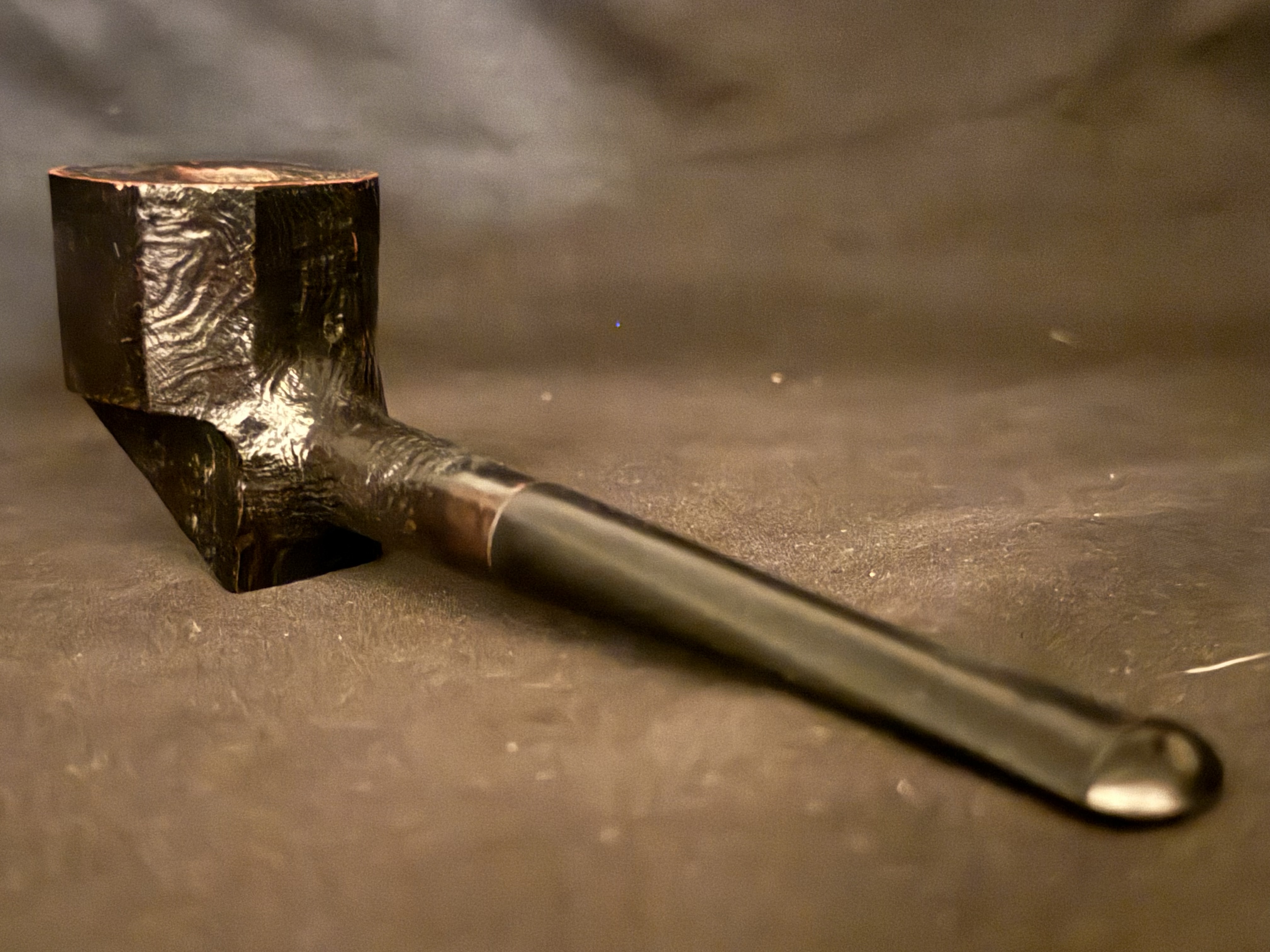 James Bond 007 / 18 Sandblast Straight Paneled Bowl Vulcanite Estate Pipe 9