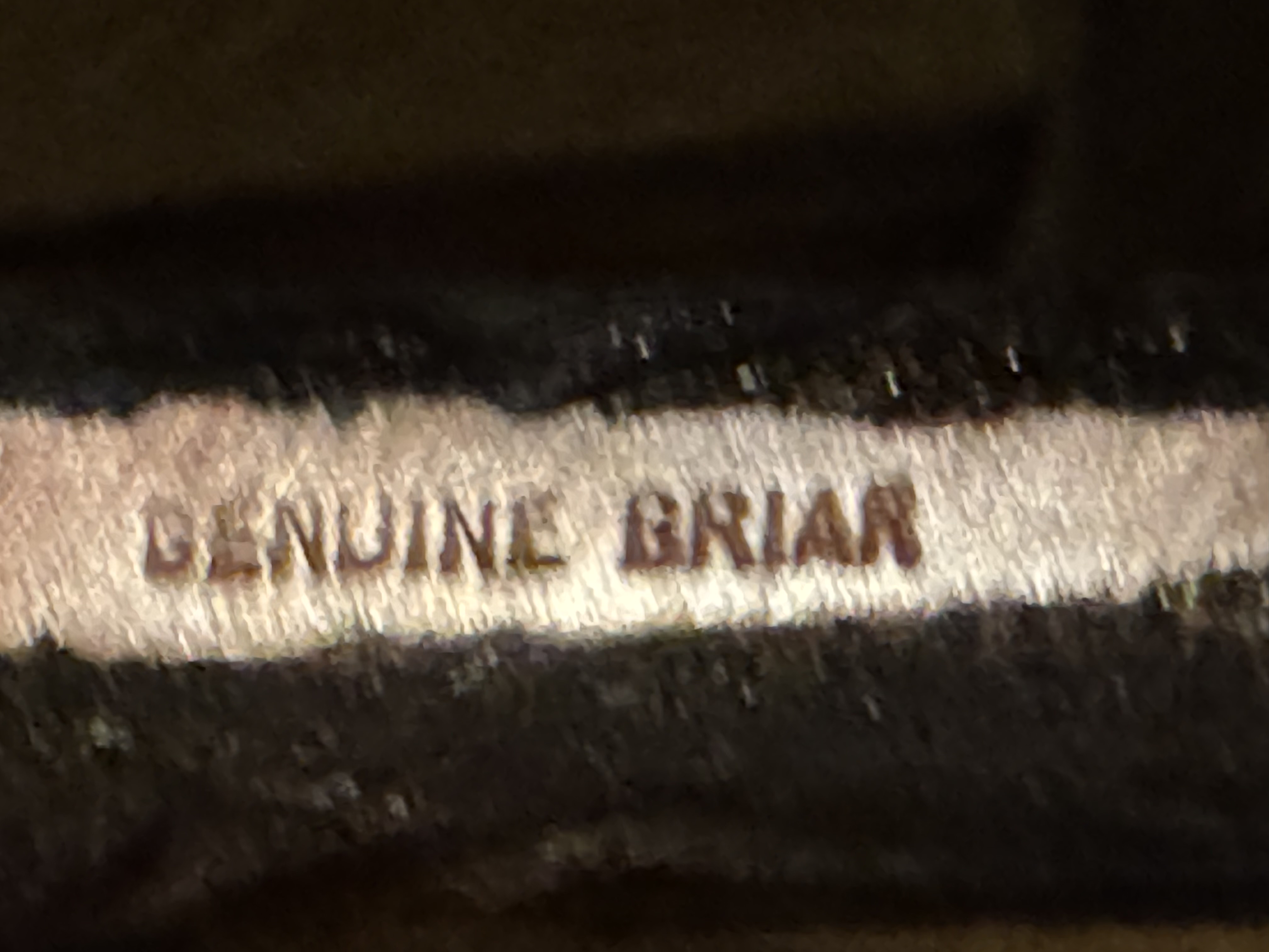 Genuine Briar Stamped Sandblast Straight Billiard Estate Pipe with Acrylic Tapered Stem and Fishtail Bit 10