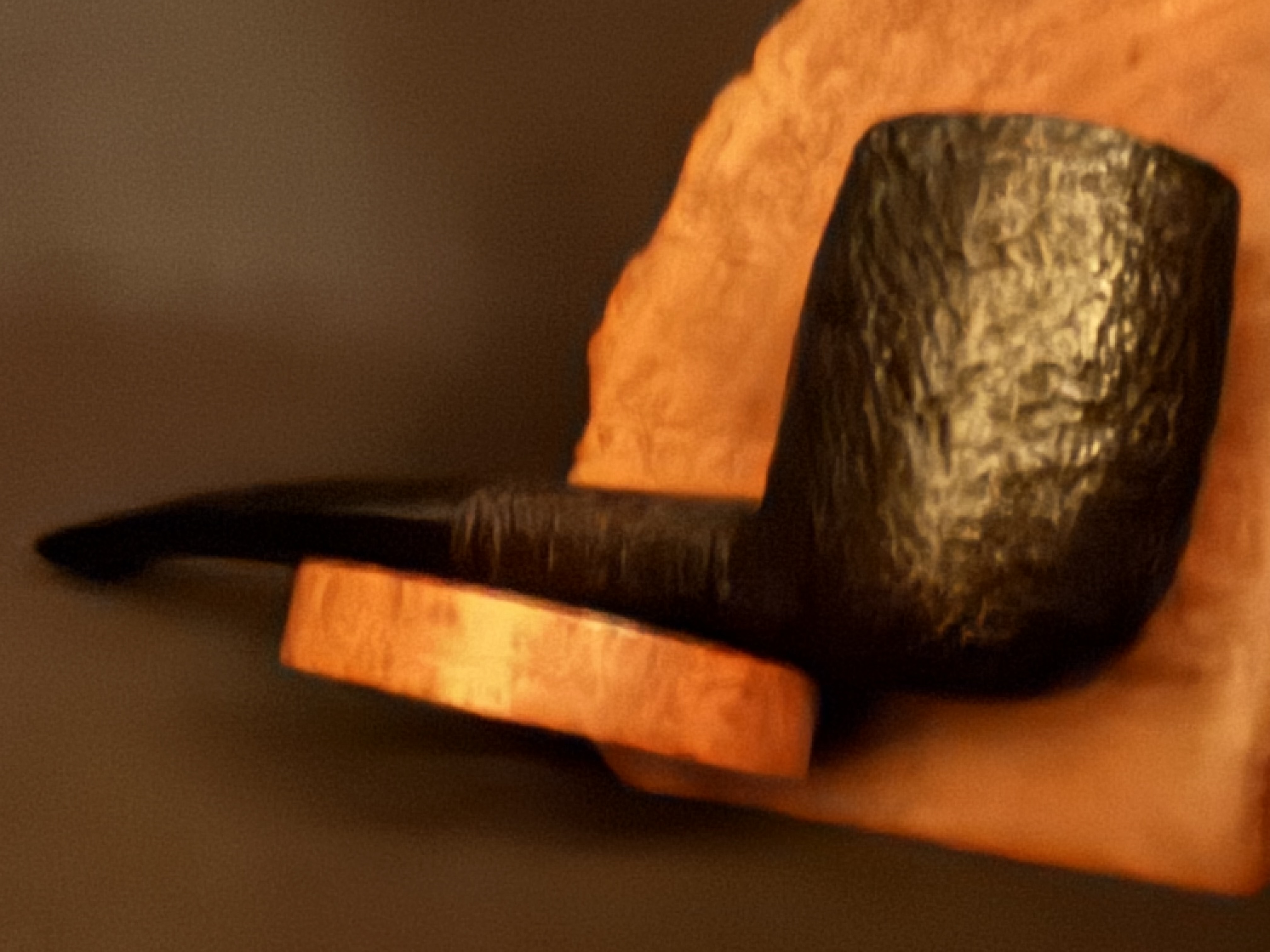 Matadoz Bruyere Straight Billiard Sandblast Meerschaum Bowl Insert Vulcanite Tapered Stem Estate Pipe 7