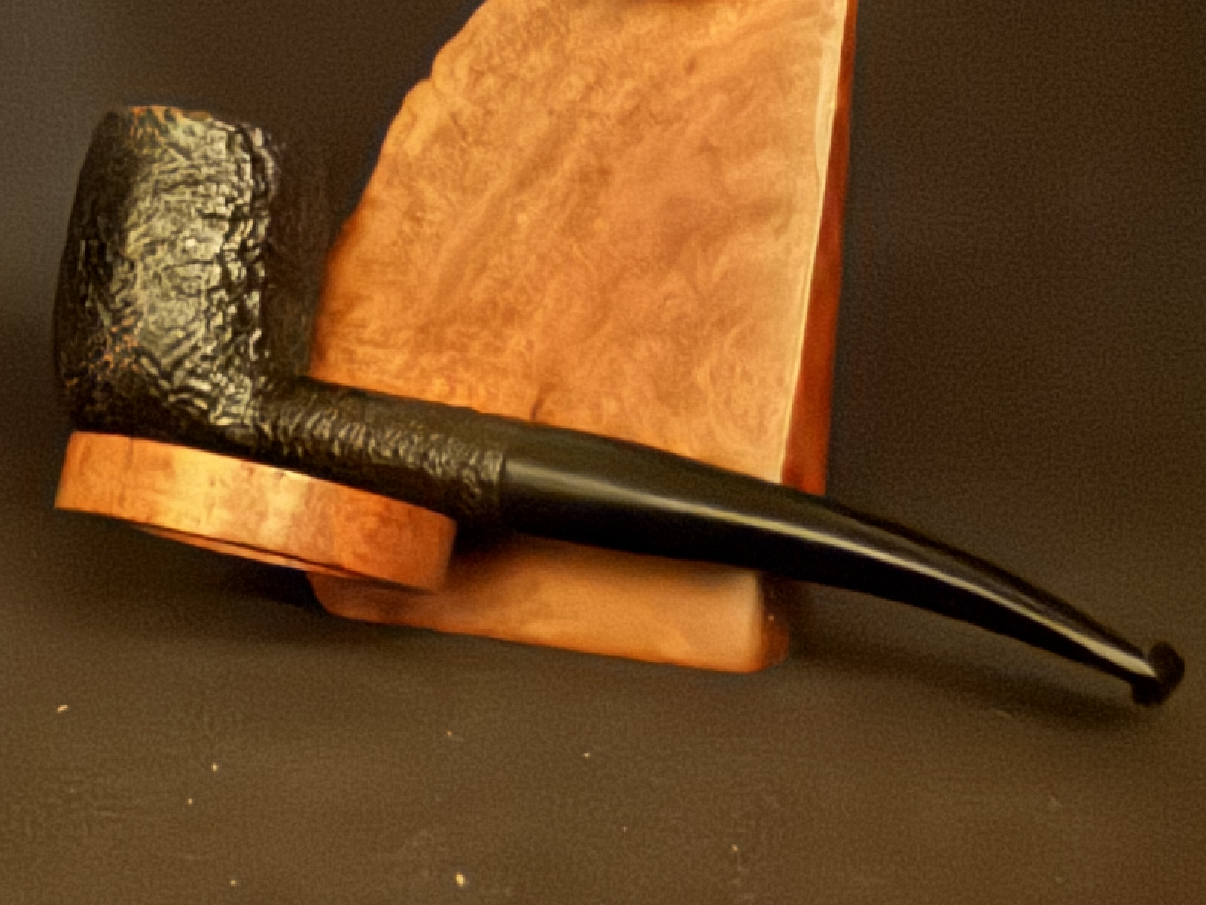 Matadoz Bruyere Straight Billiard Sandblast Meerschaum Bowl Insert Vulcanite Tapered Stem Estate Pipe 8