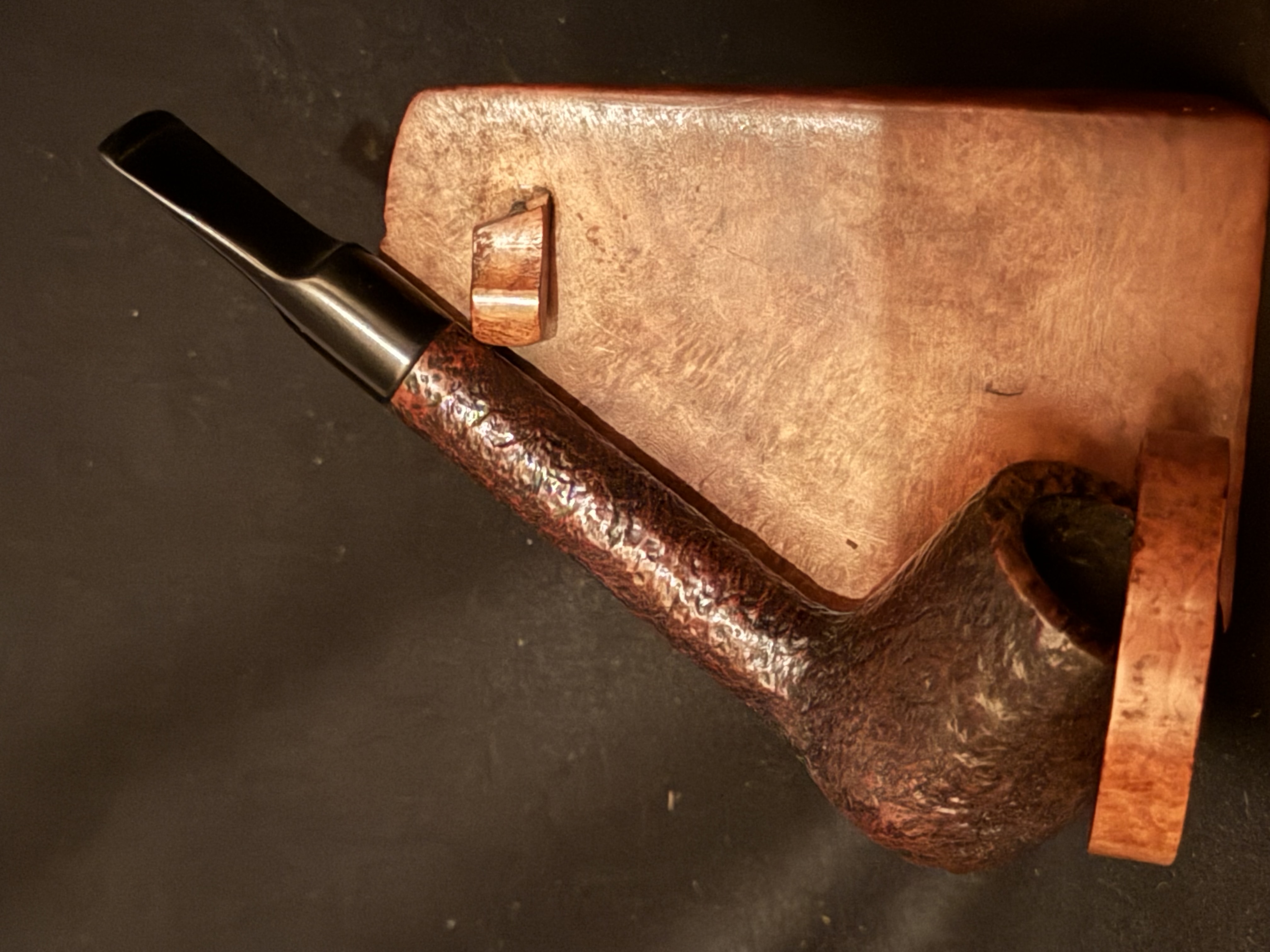 Stanwell Royal 98 Sandblast Straight Lovat Danish Estate Pipe Saddle Stem 2