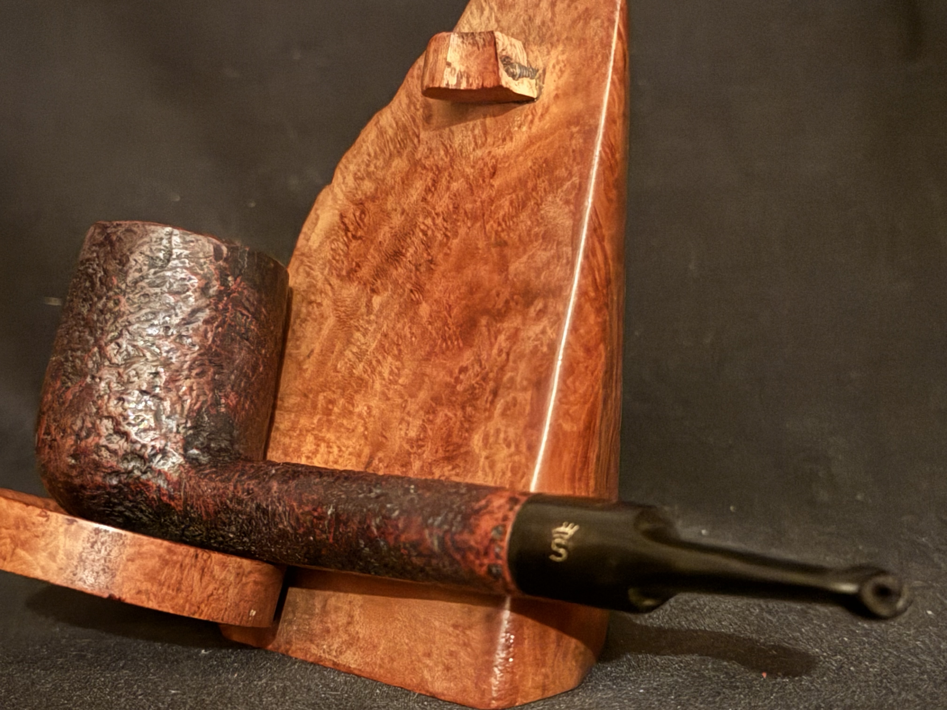Stanwell Royal 98 Sandblast Straight Lovat Danish Estate Pipe Saddle Stem 8