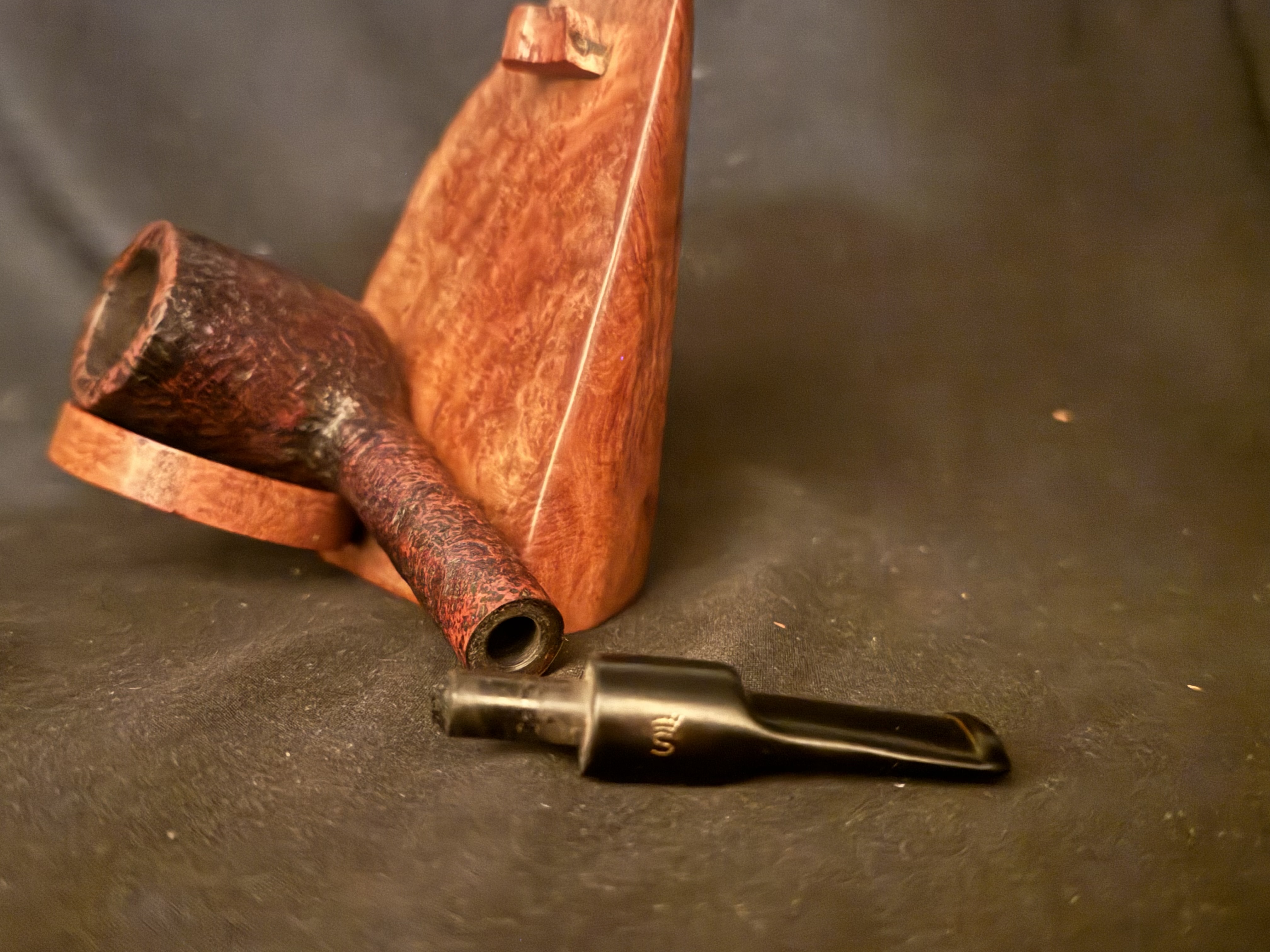 Stanwell Royal 98 Sandblast Straight Lovat Danish Estate Pipe Saddle Stem 9