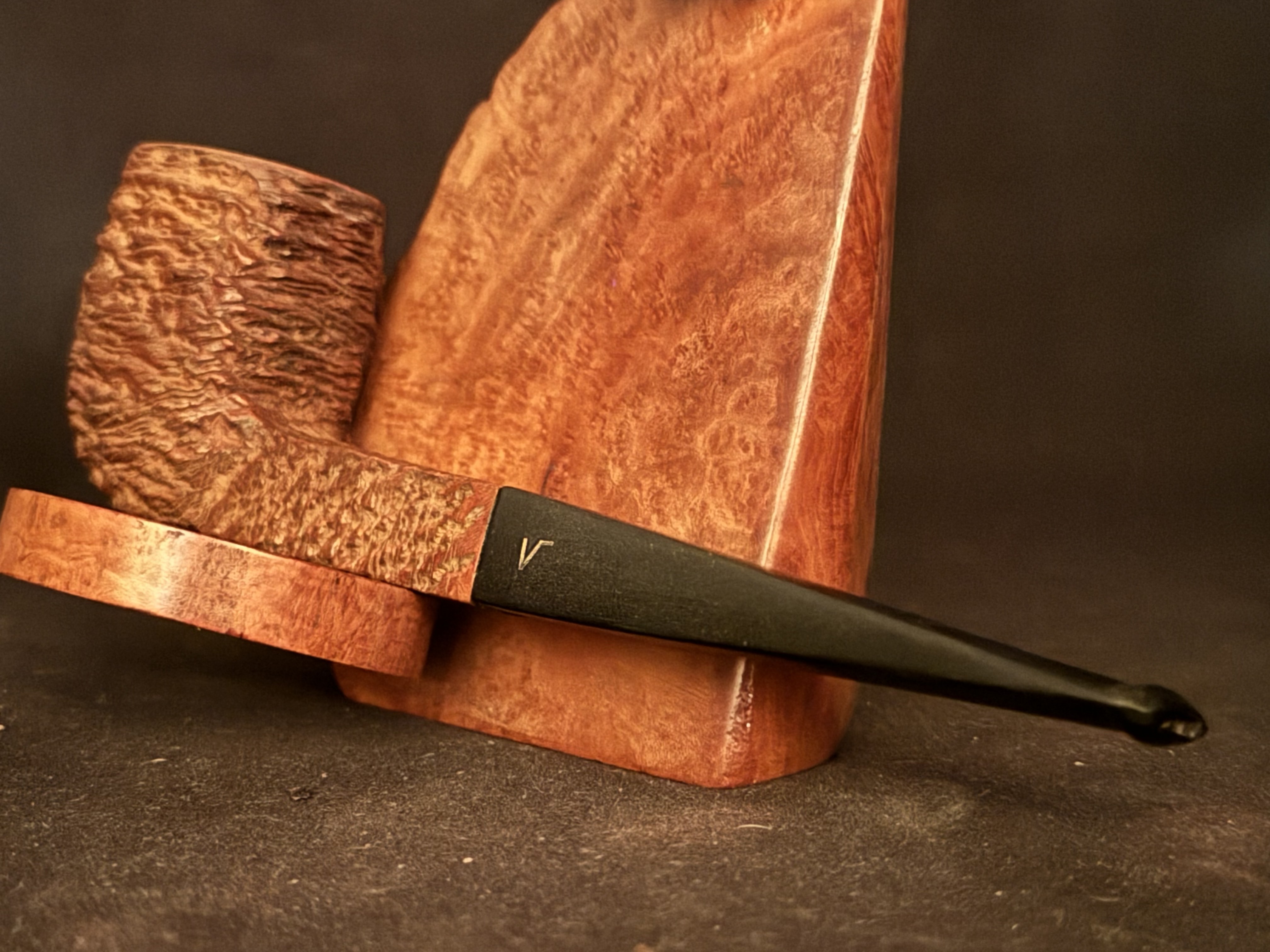 Vuillard Toulouse Saint Claude 450 Rough Sandblast Square Panel Vulcanite Stem Estate Pipe 2