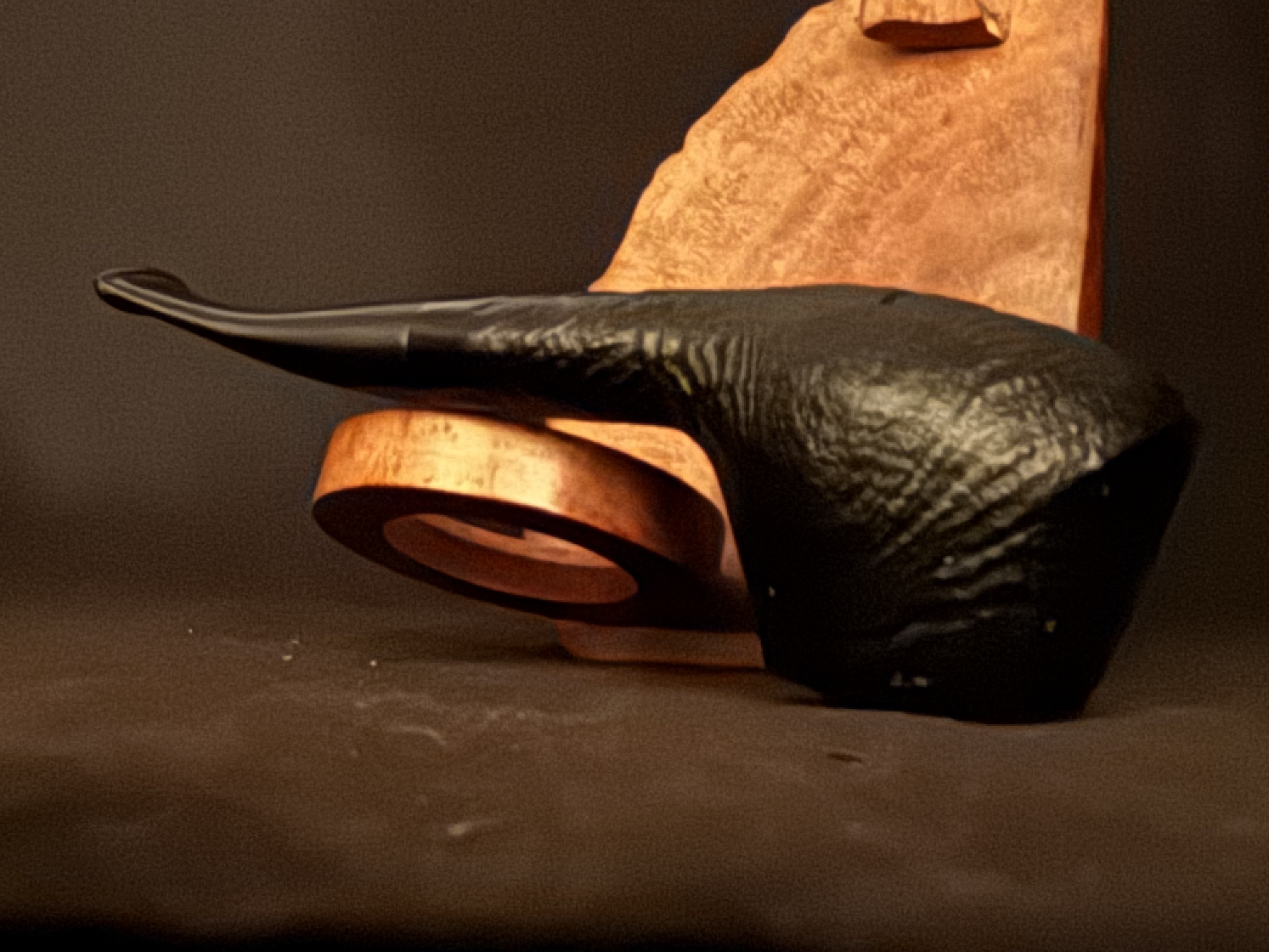 Stubby Pipe Real Briar Freehand Volcano Sandblast Vest Pocket Nosewarmer Estate Pipe 4