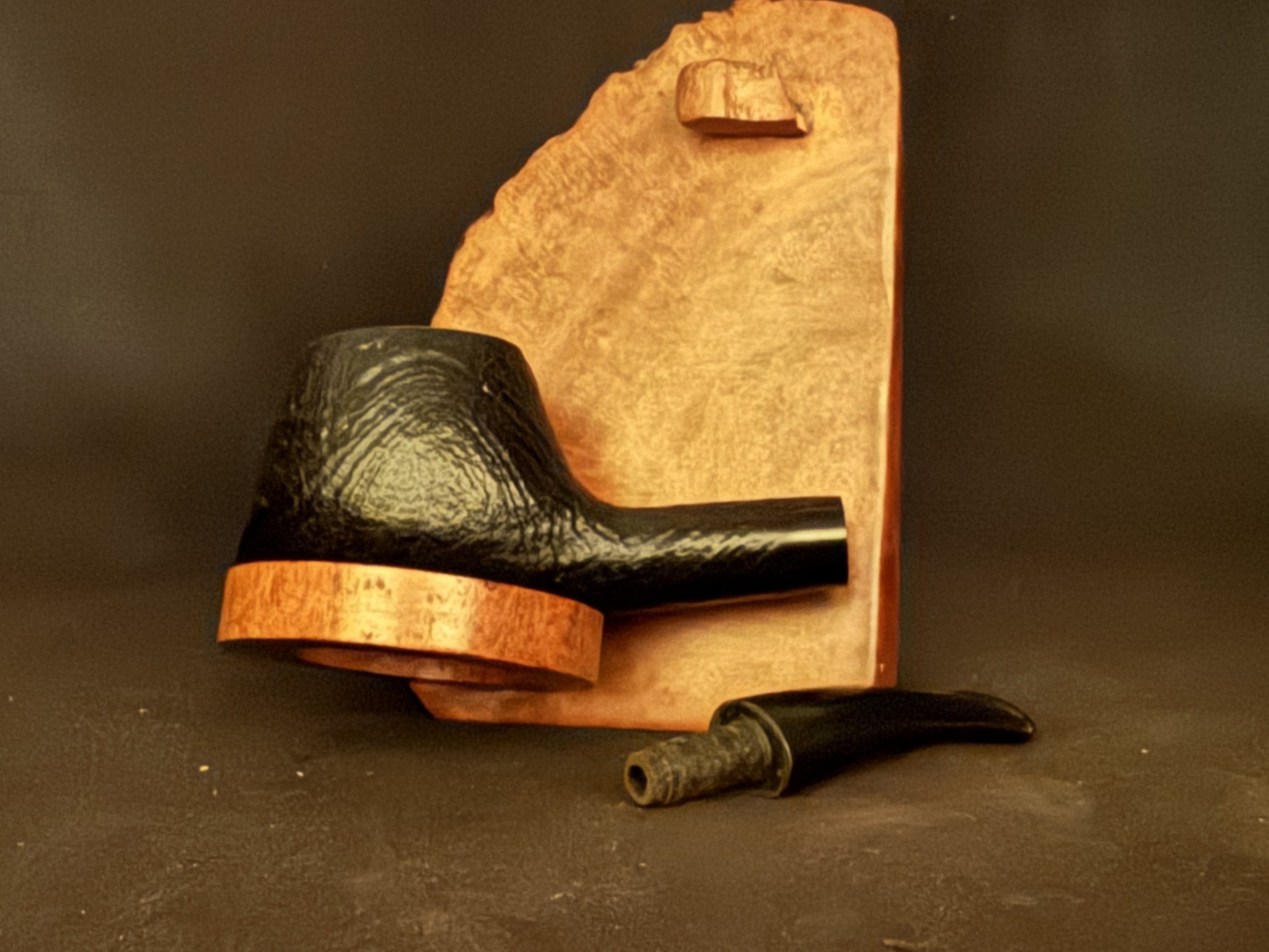 Stubby Pipe Real Briar Freehand Volcano Sandblast Vest Pocket Nosewarmer Estate Pipe 5