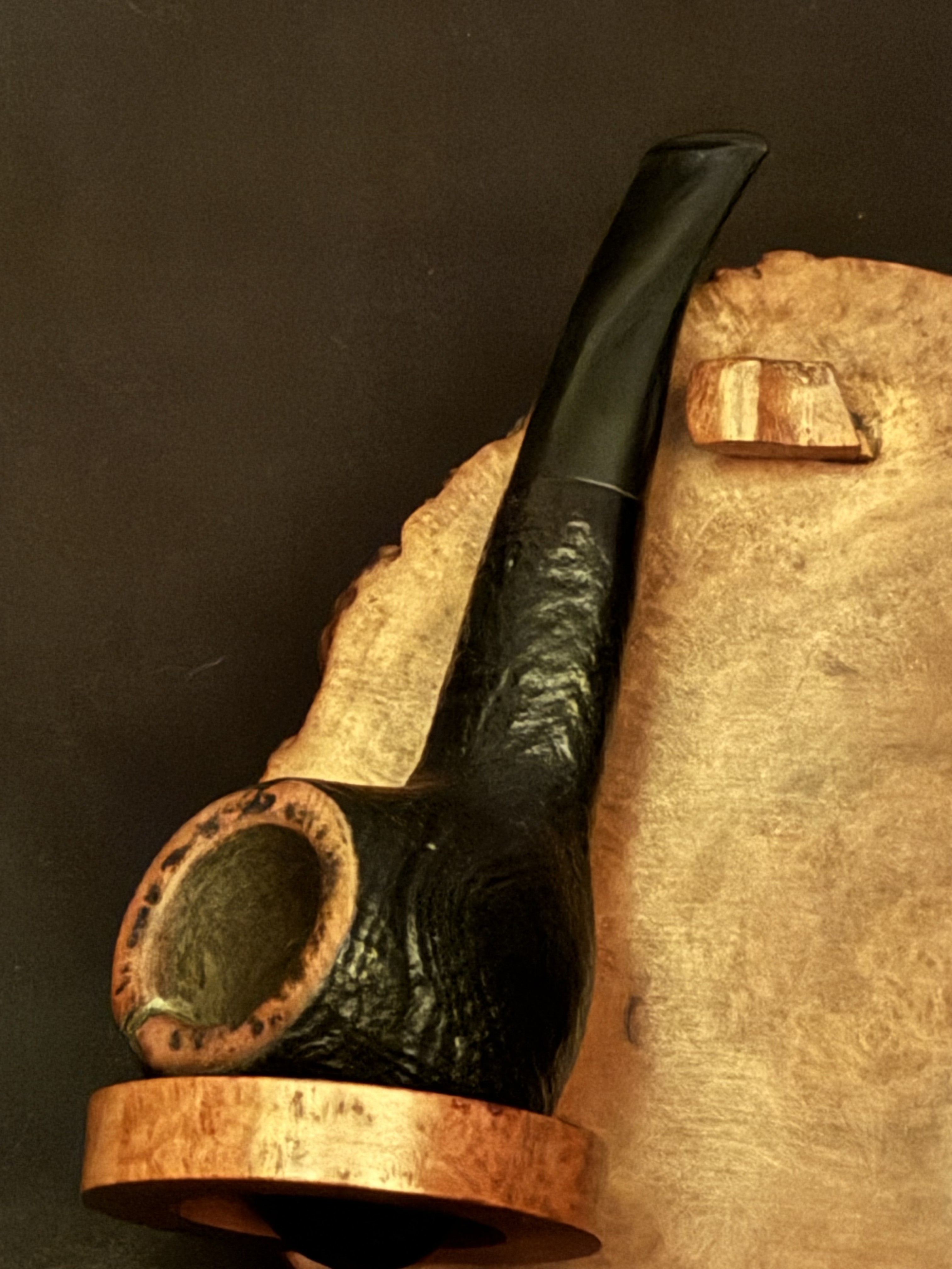 Stubby Pipe Real Briar Freehand Volcano Sandblast Vest Pocket Nosewarmer Estate Pipe 10