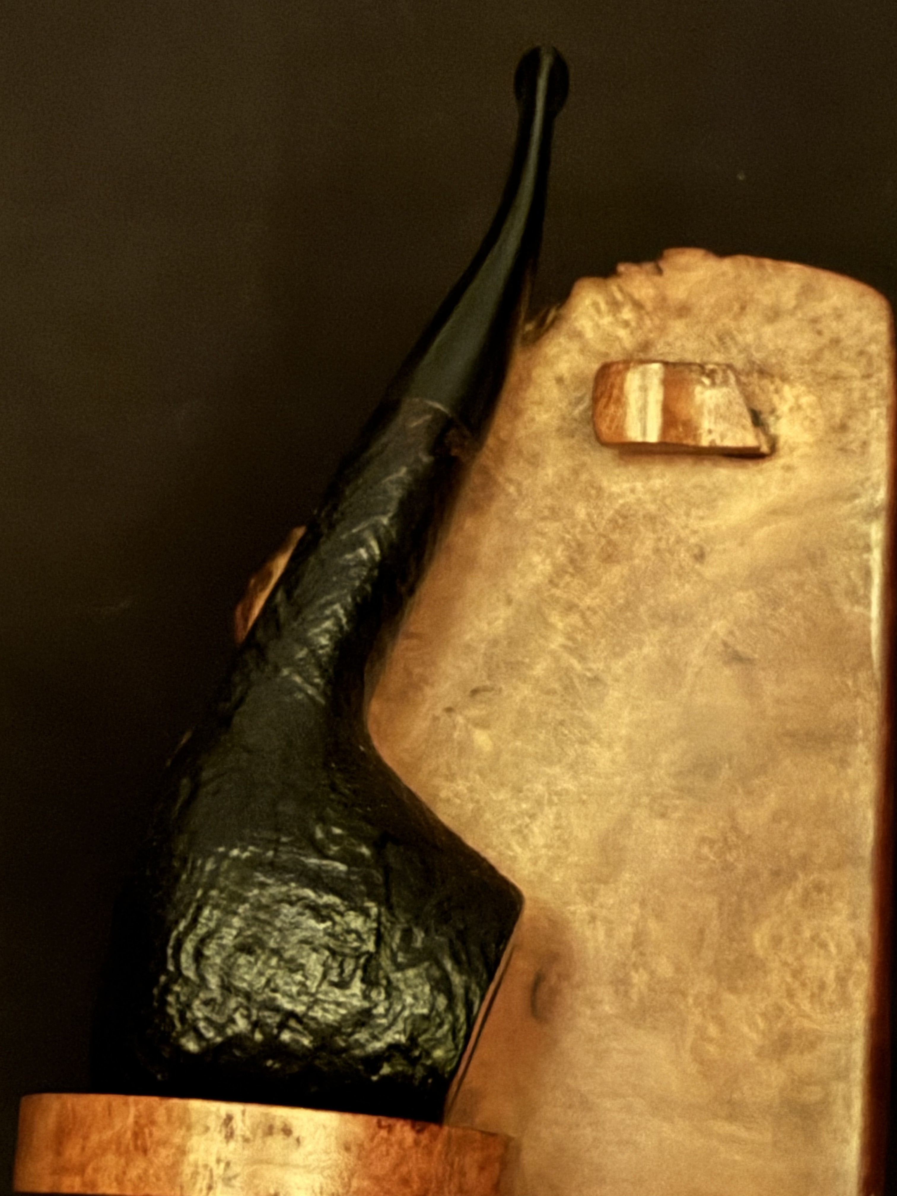 Stubby Pipe Real Briar Freehand Volcano Sandblast Vest Pocket Nosewarmer Estate Pipe 11