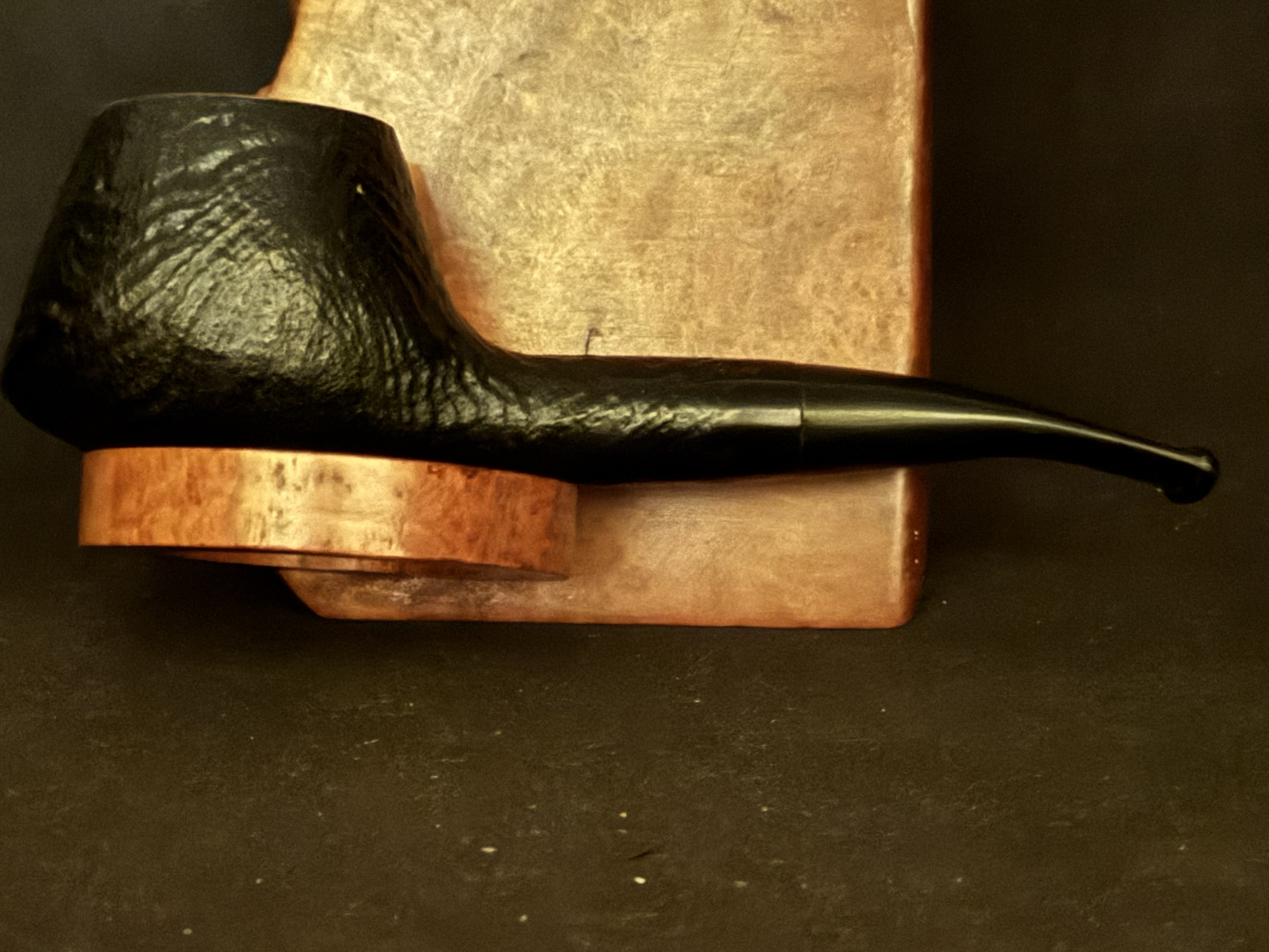 Stubby Pipe Real Briar Freehand Volcano Sandblast Vest Pocket Nosewarmer Estate Pipe 12