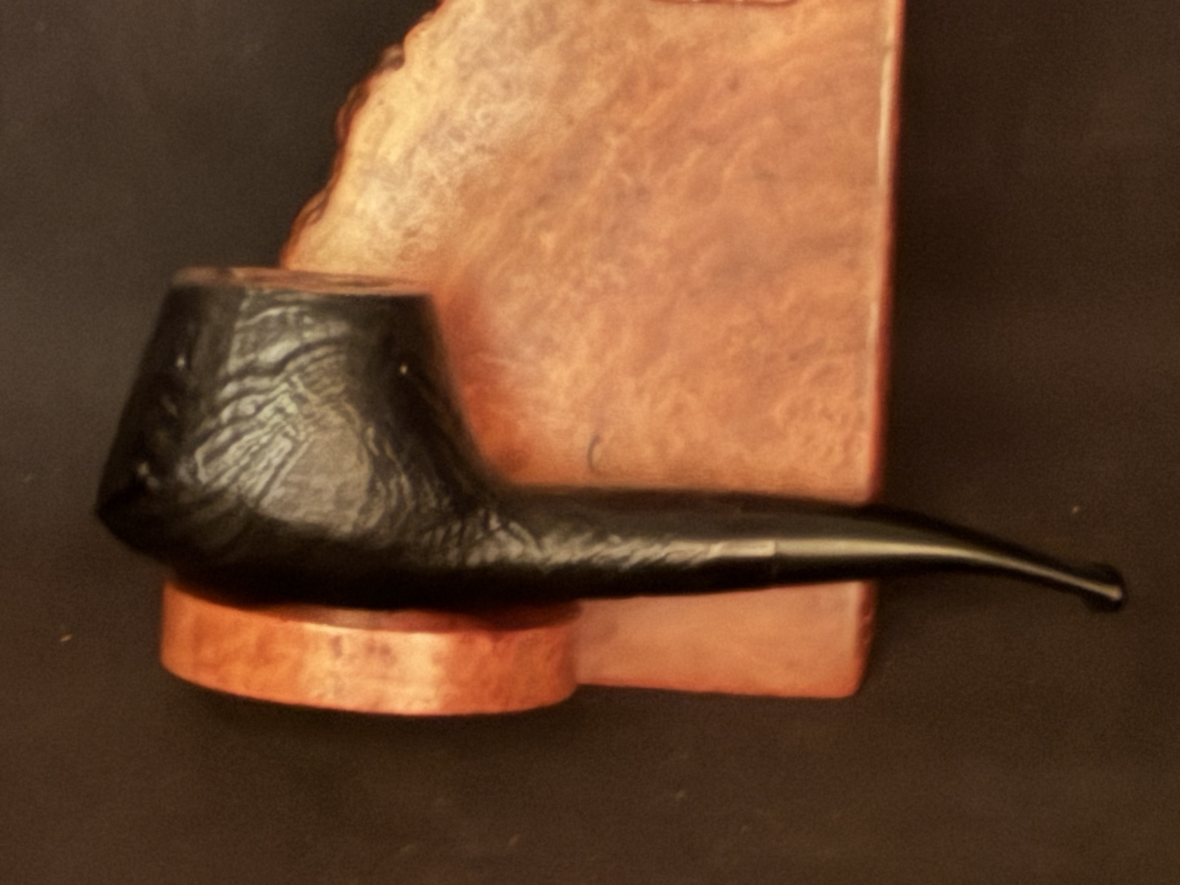 Stubby Pipe Real Briar Freehand Volcano Sandblast Vest Pocket Nosewarmer Estate Pipe 13