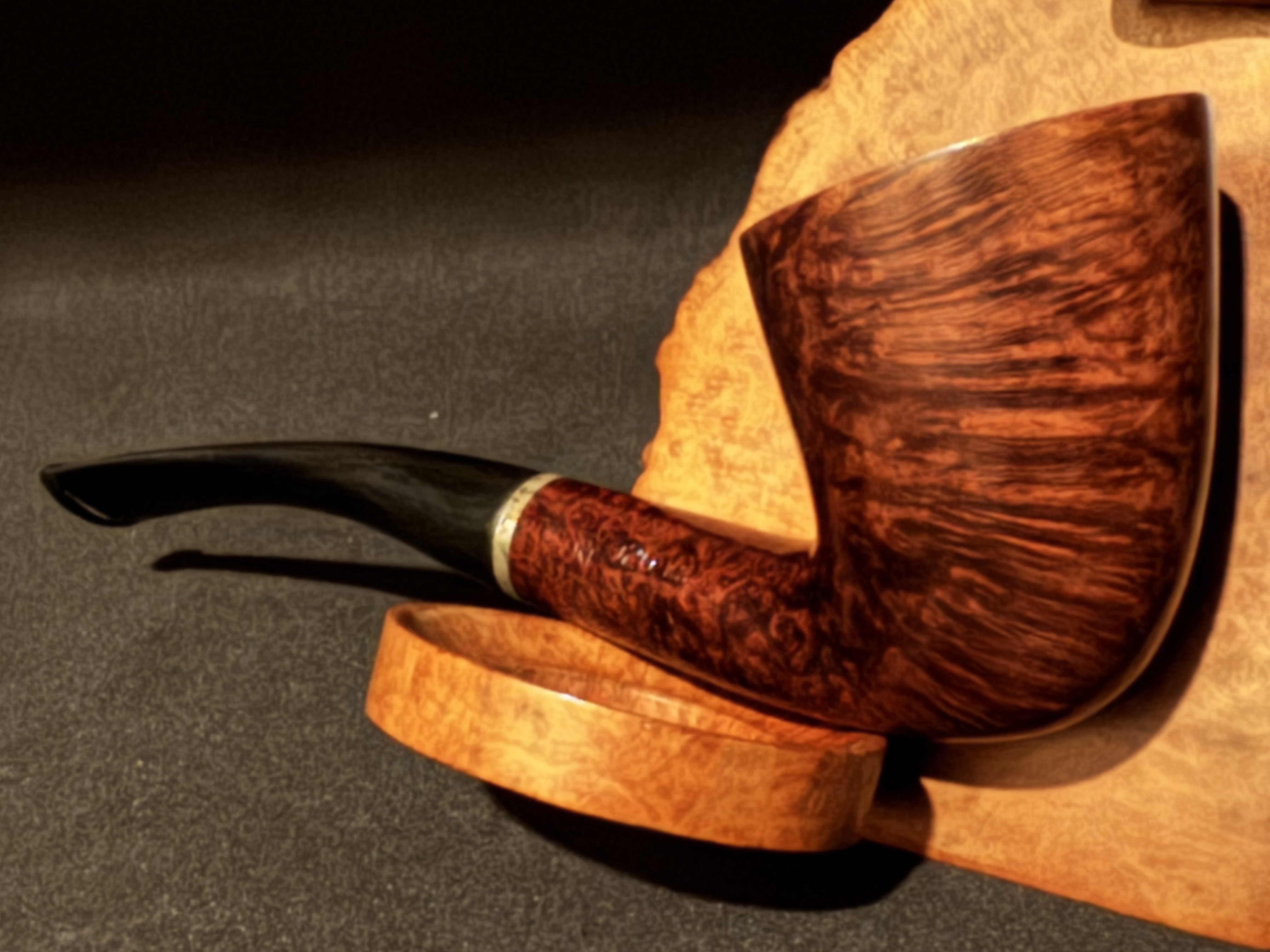 Savinelli 920 KS Bent Dublin Estate Pipe, Burgundy Finish, 6mm Filter 7