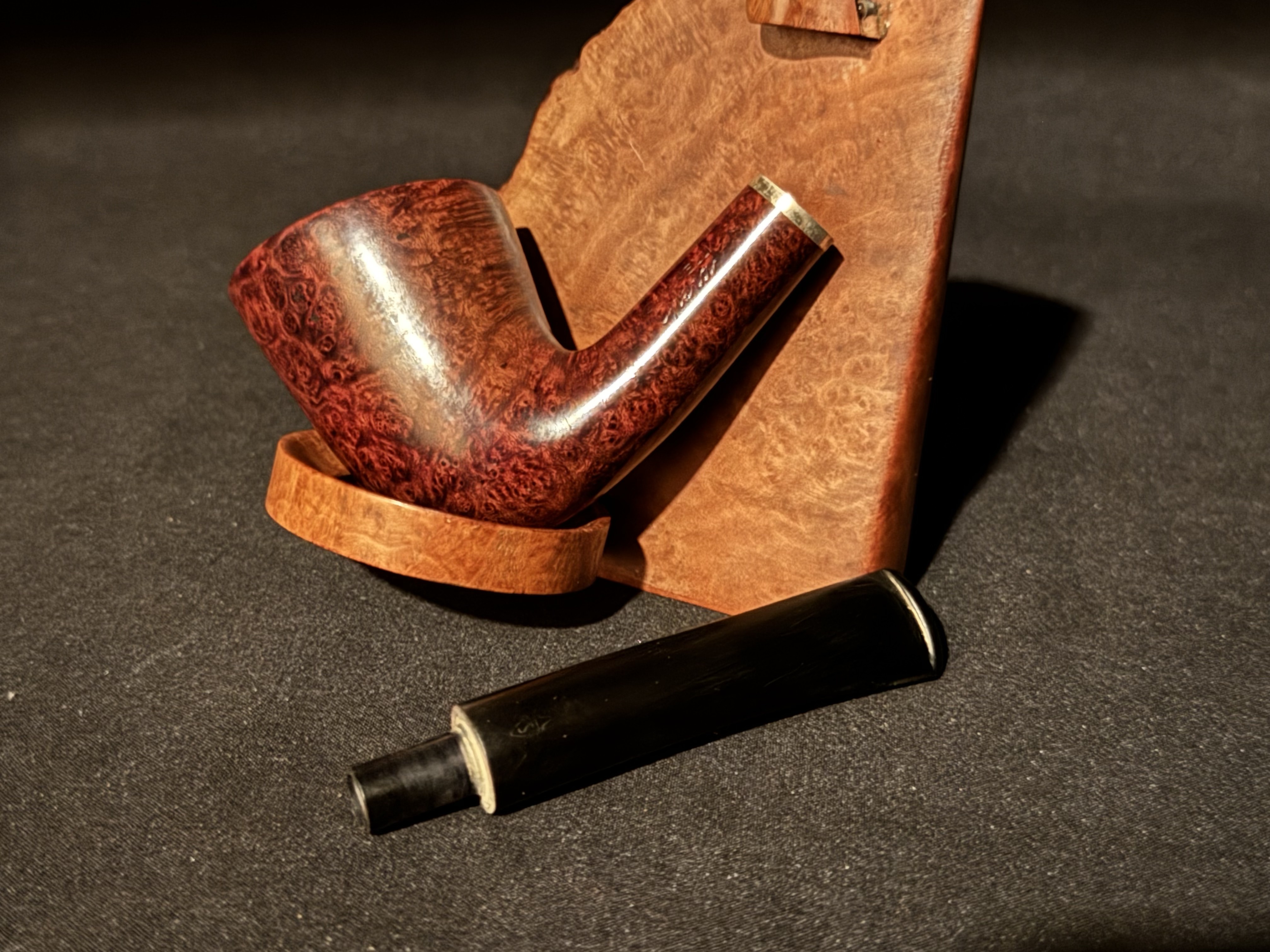 Savinelli 920 KS Bent Dublin Estate Pipe, Burgundy Finish, 6mm Filter 13