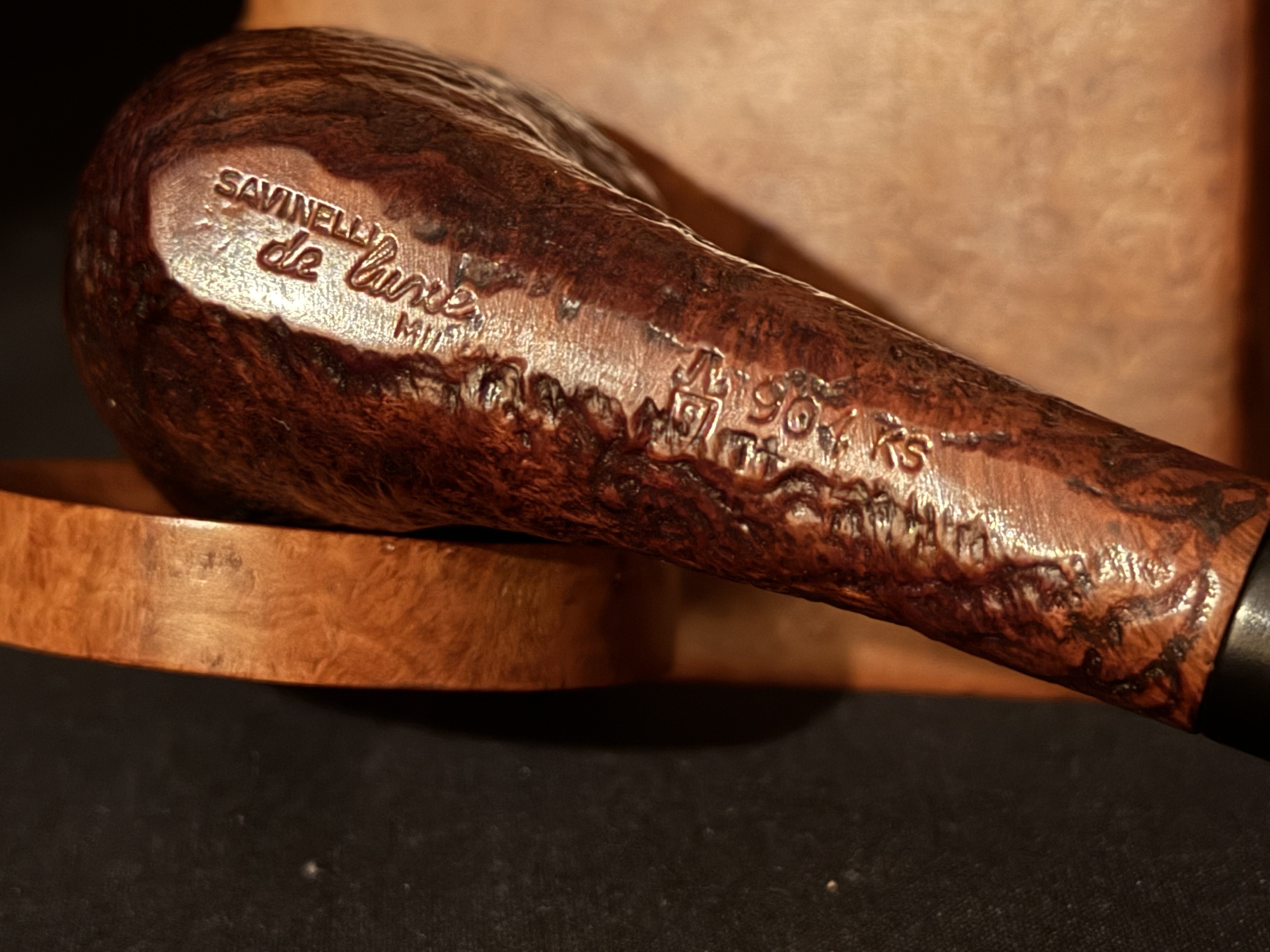 Savinelli Deluxe 904 KS Sandblast Dublin Oval Estate Pipe 7