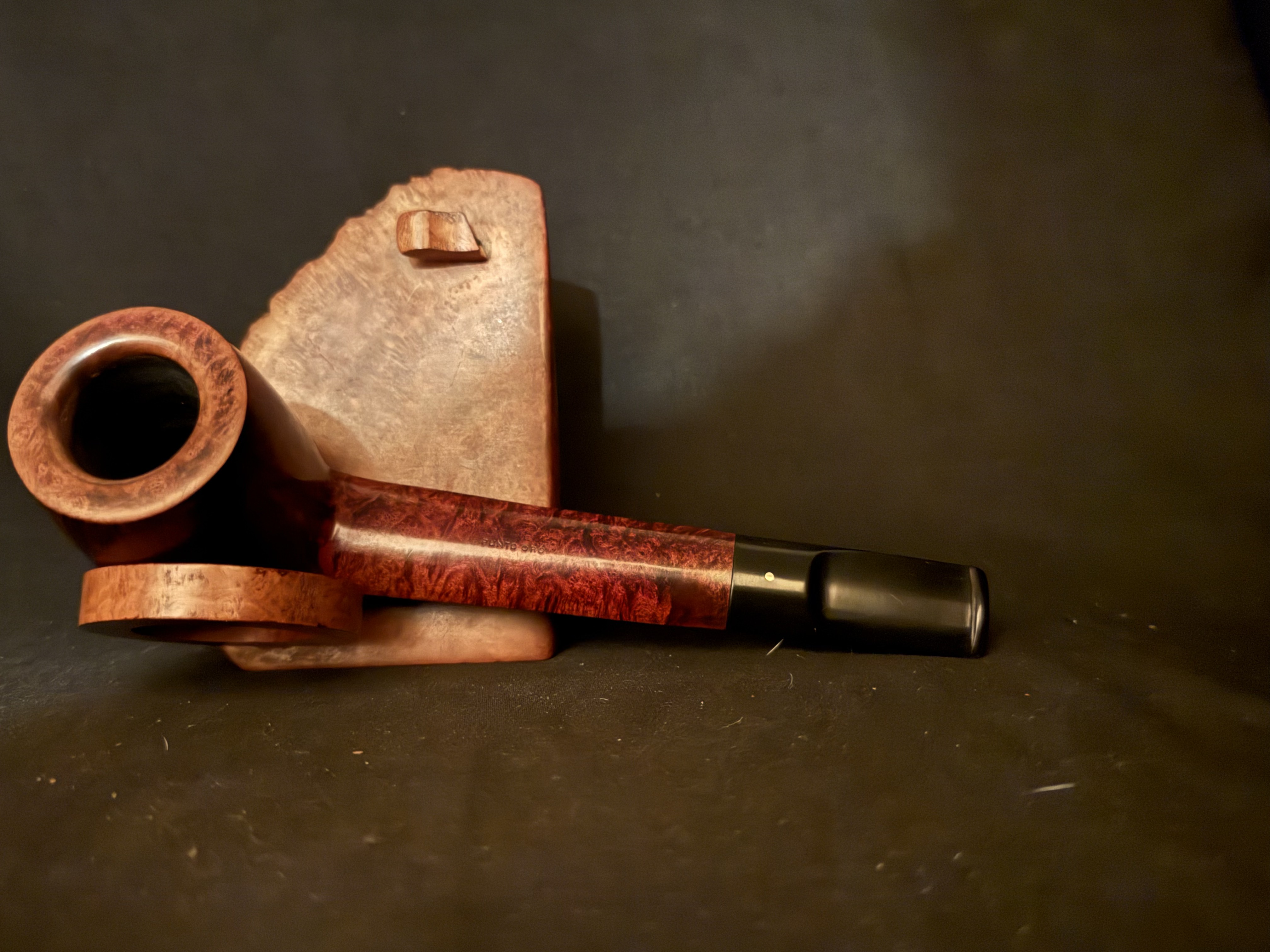 Savinelli Punto Oro 803 EX Lumberman Estate Pipe, Smooth Finish, Extraordinaire Size, Original Sleeve, Italy 12