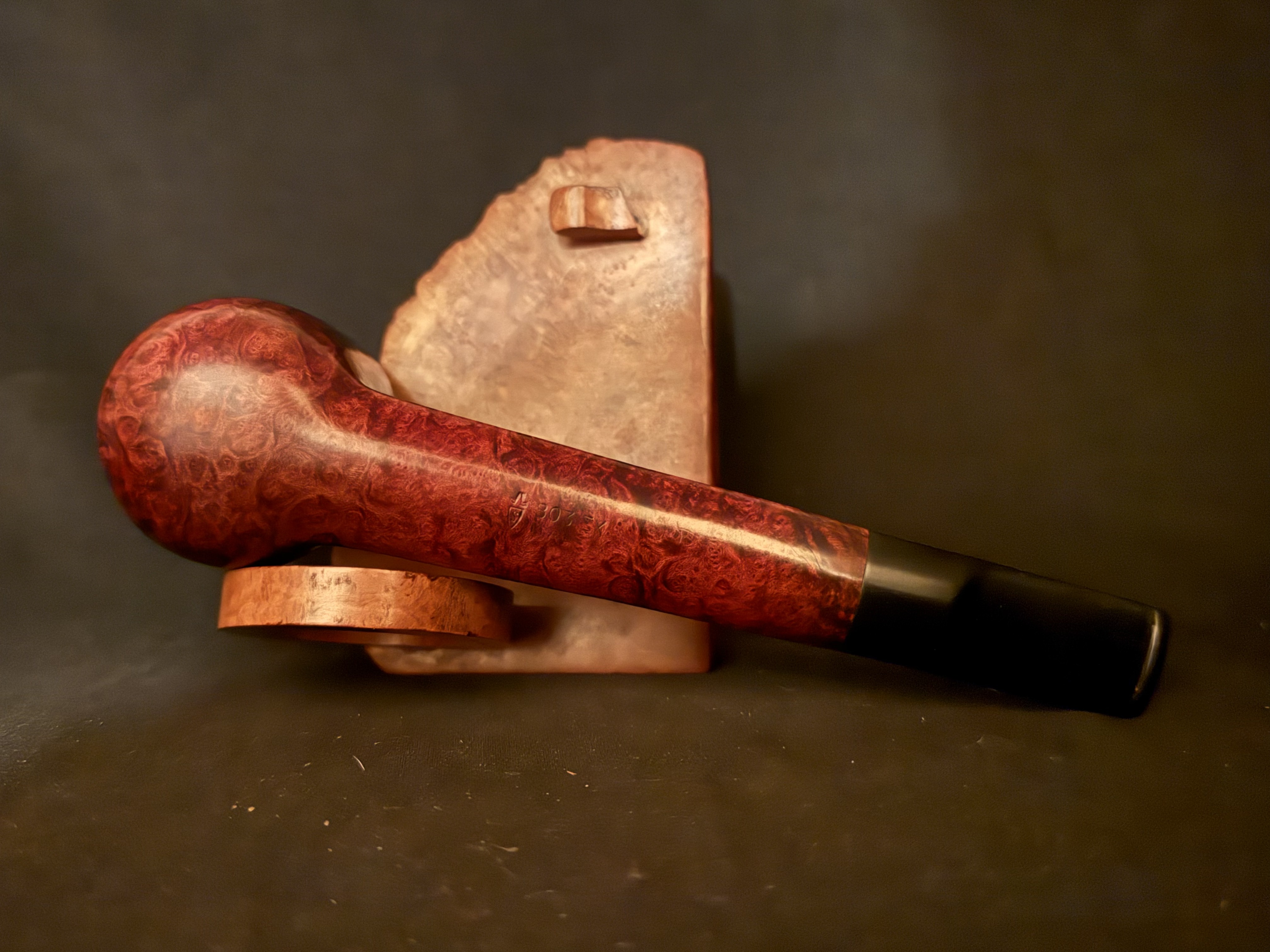 Savinelli Punto Oro 803 EX Lumberman Estate Pipe, Smooth Finish, Extraordinaire Size, Original Sleeve, Italy 13