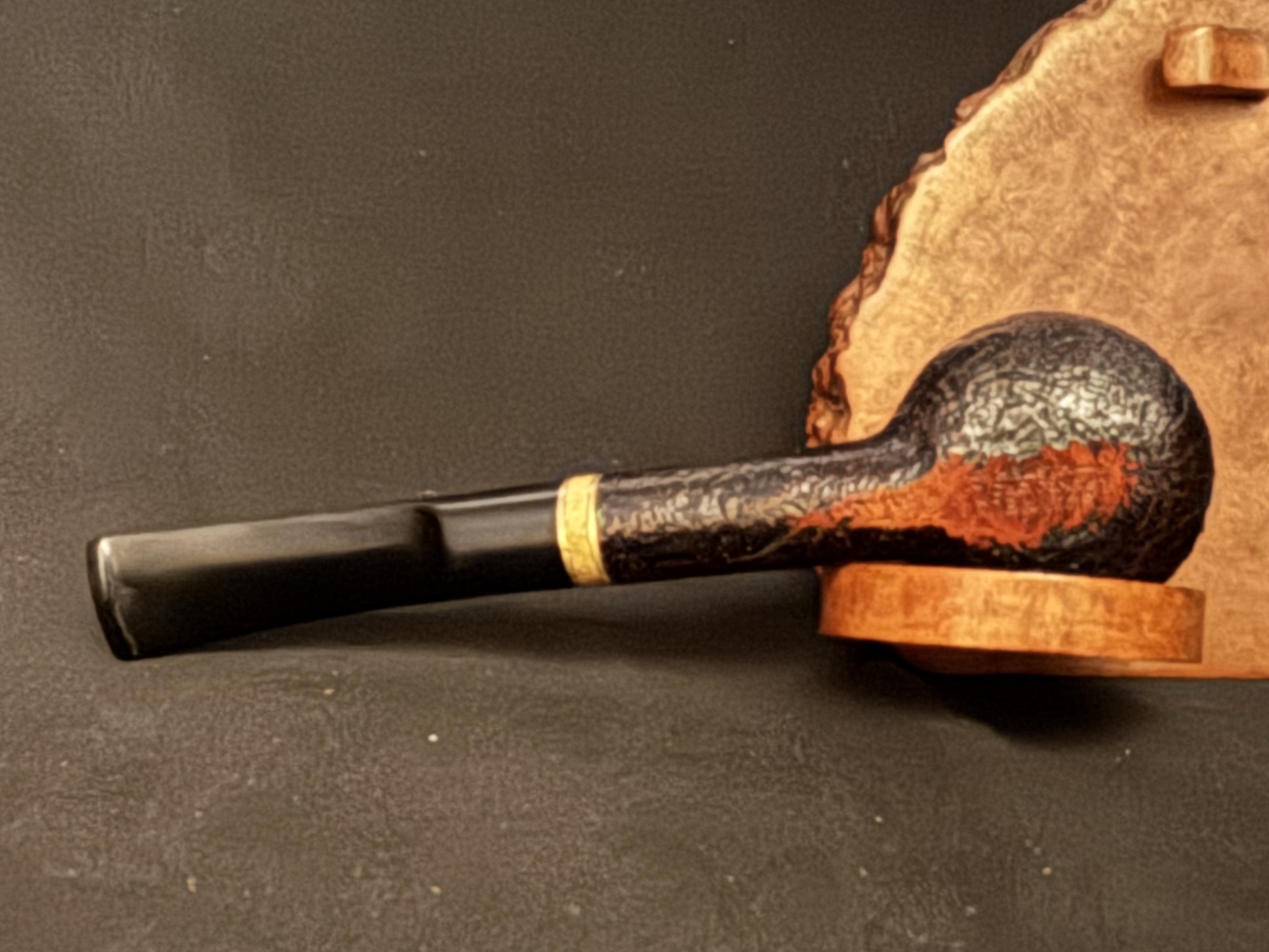 Savinelli Punto Oro Mister G 122 Bent Pot Sandblast Briar Pipe 6mm Filter 6
