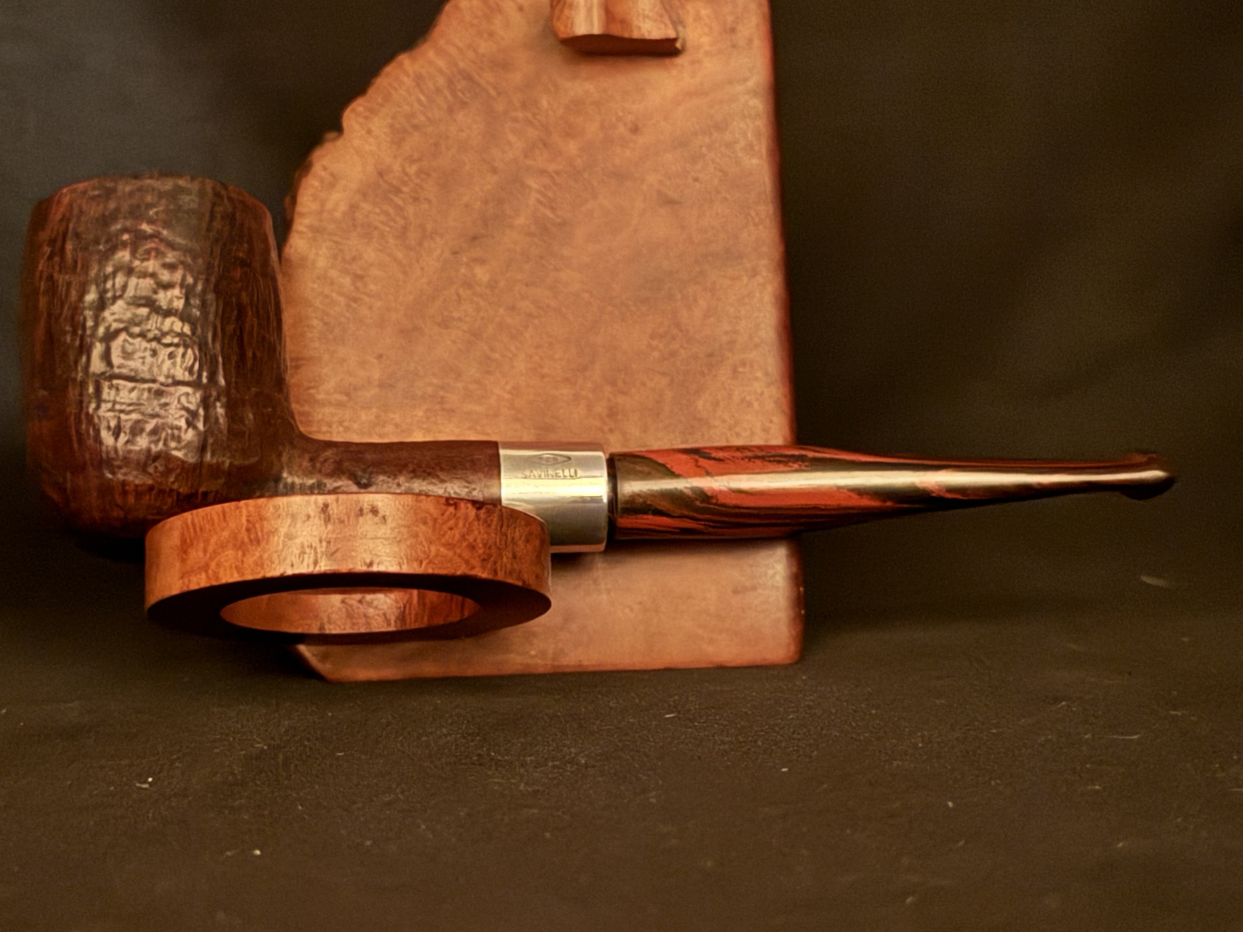 Savinelli Club 104 Sandblast Straight Billiard Estate Pipe 3