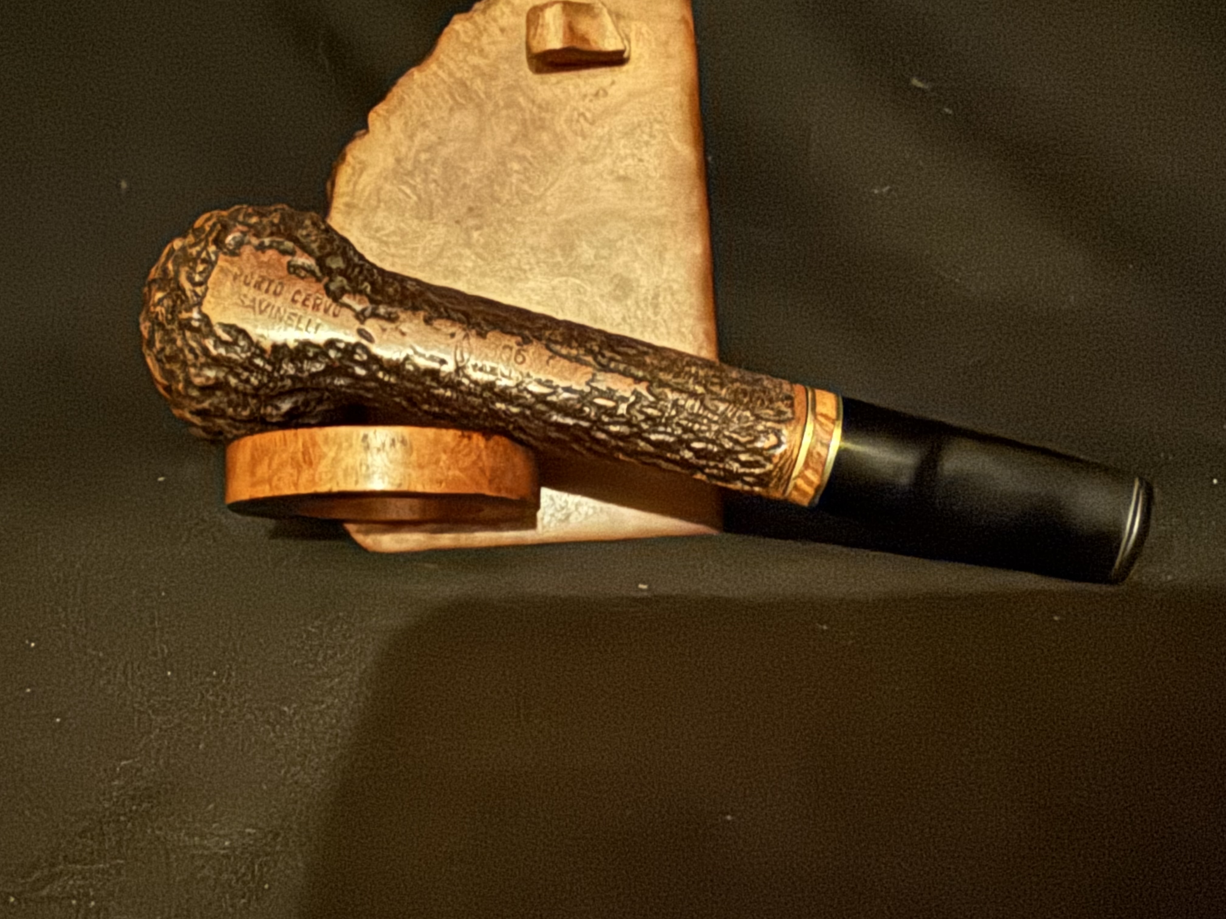 Savinelli Porto Cervo 806 Rusticated Lumberman Estate Pipe Italy 6