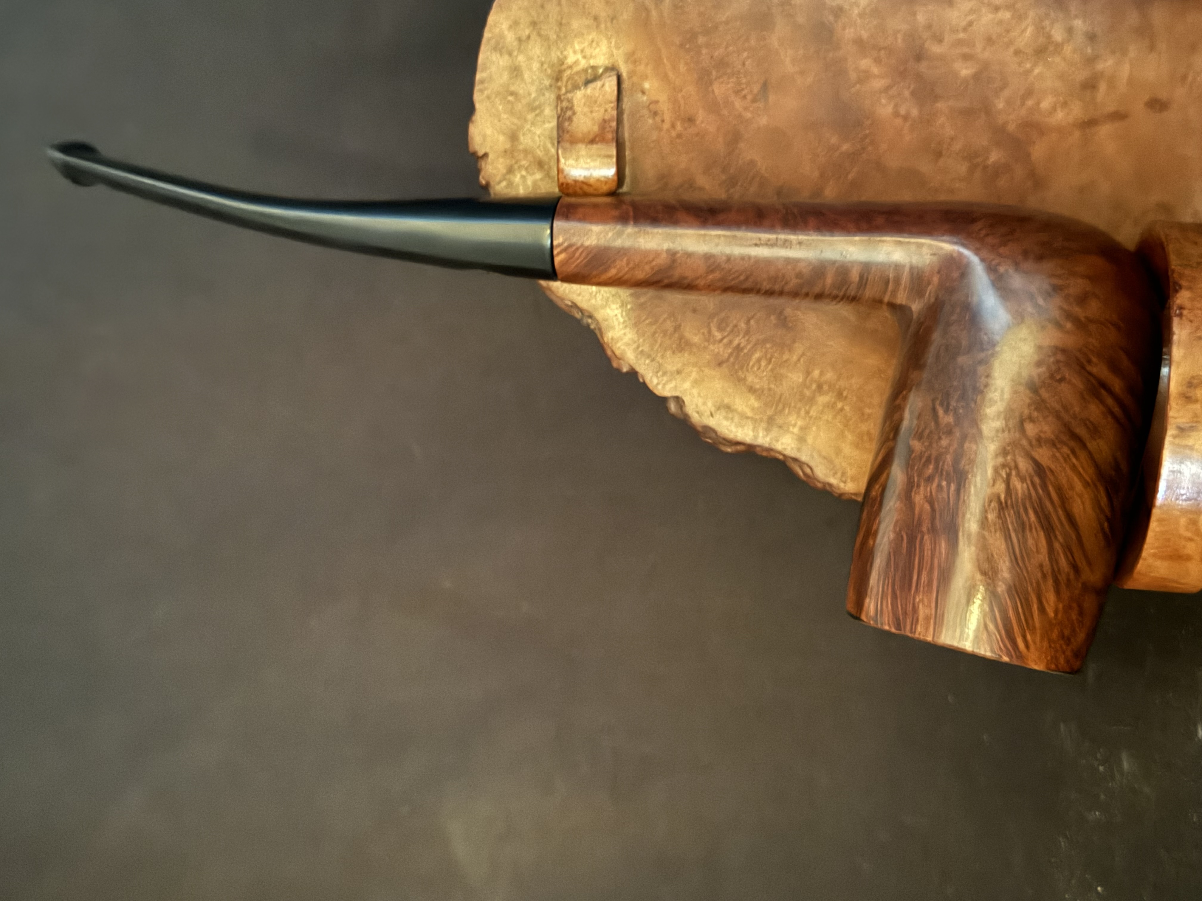 La Savinelli Giubileo d'Oro 130 KS Smooth Stack Estate Pipe, Tapered Vulcanite Stem, Fishtail Bit, Italy 2