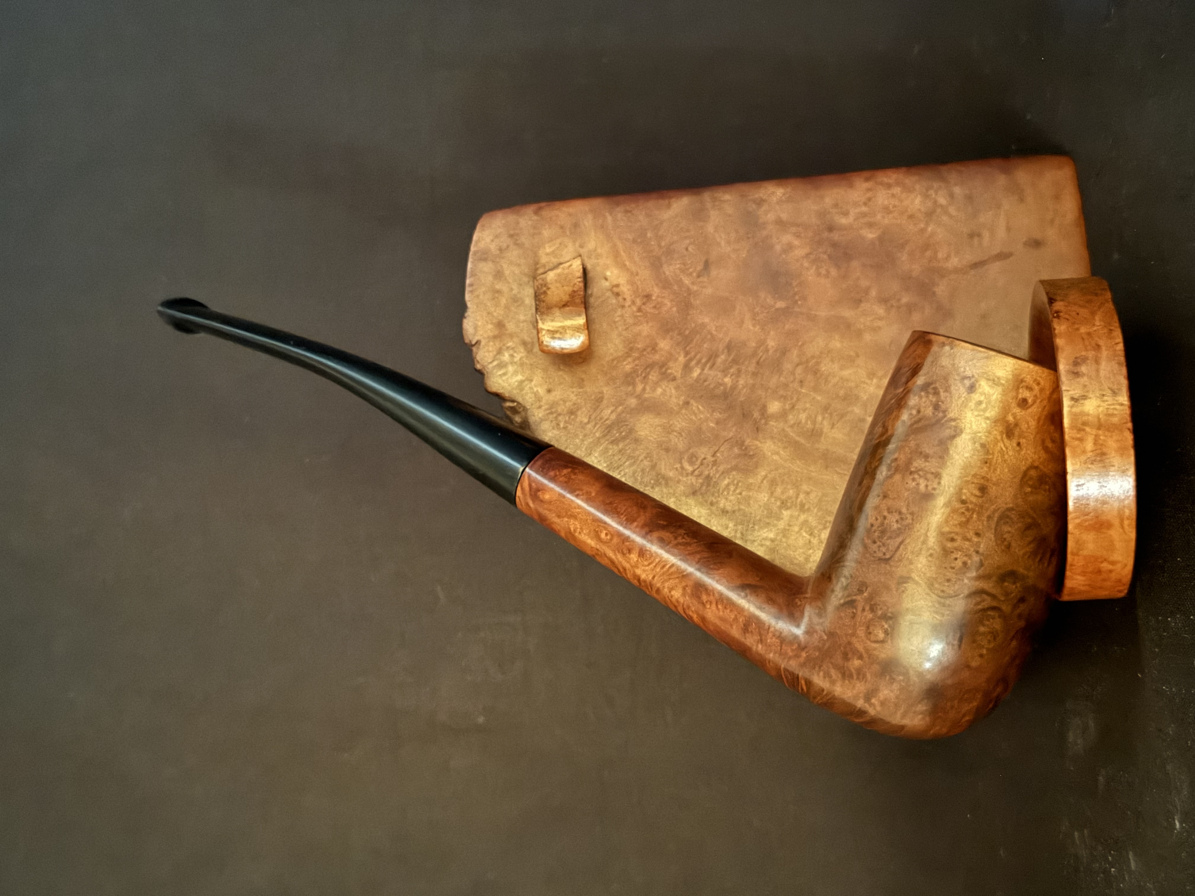 La Savinelli Giubileo d'Oro 130 KS Smooth Stack Estate Pipe, Tapered Vulcanite Stem, Fishtail Bit, Italy 3