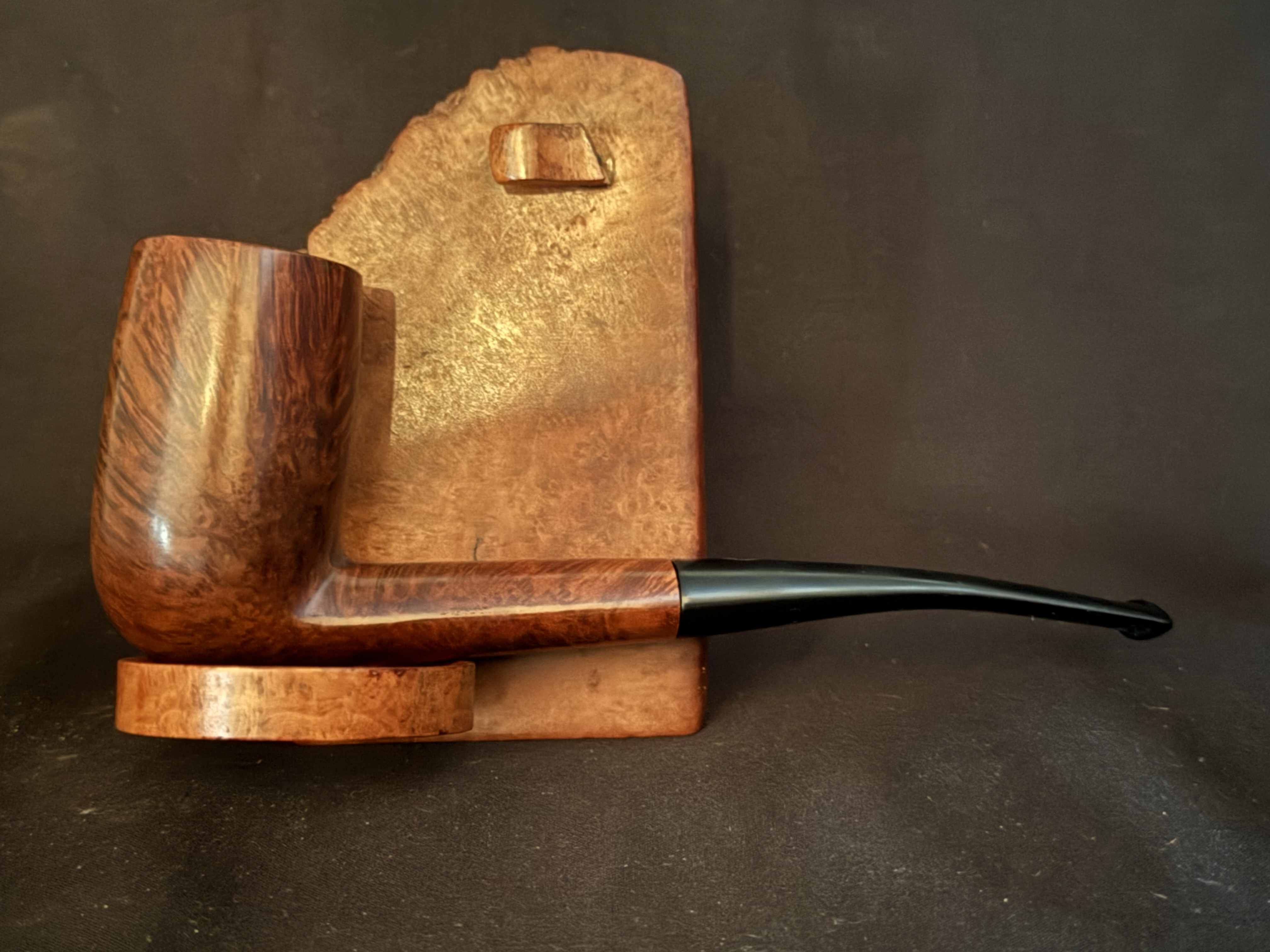 La Savinelli Giubileo d'Oro 130 KS Smooth Stack Estate Pipe, Tapered Vulcanite Stem, Fishtail Bit, Italy 4