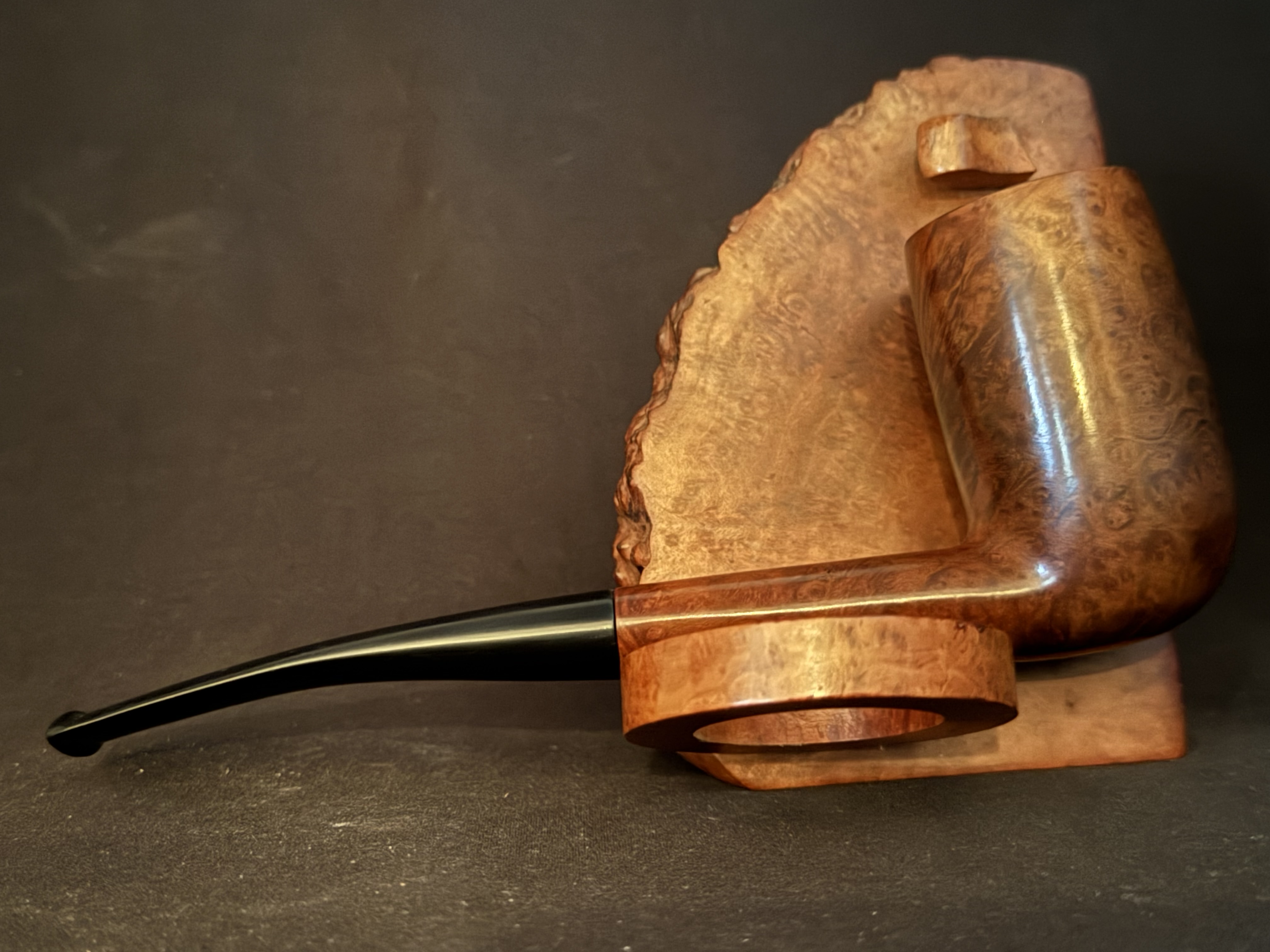 La Savinelli Giubileo d'Oro 130 KS Smooth Stack Estate Pipe, Tapered Vulcanite Stem, Fishtail Bit, Italy 5