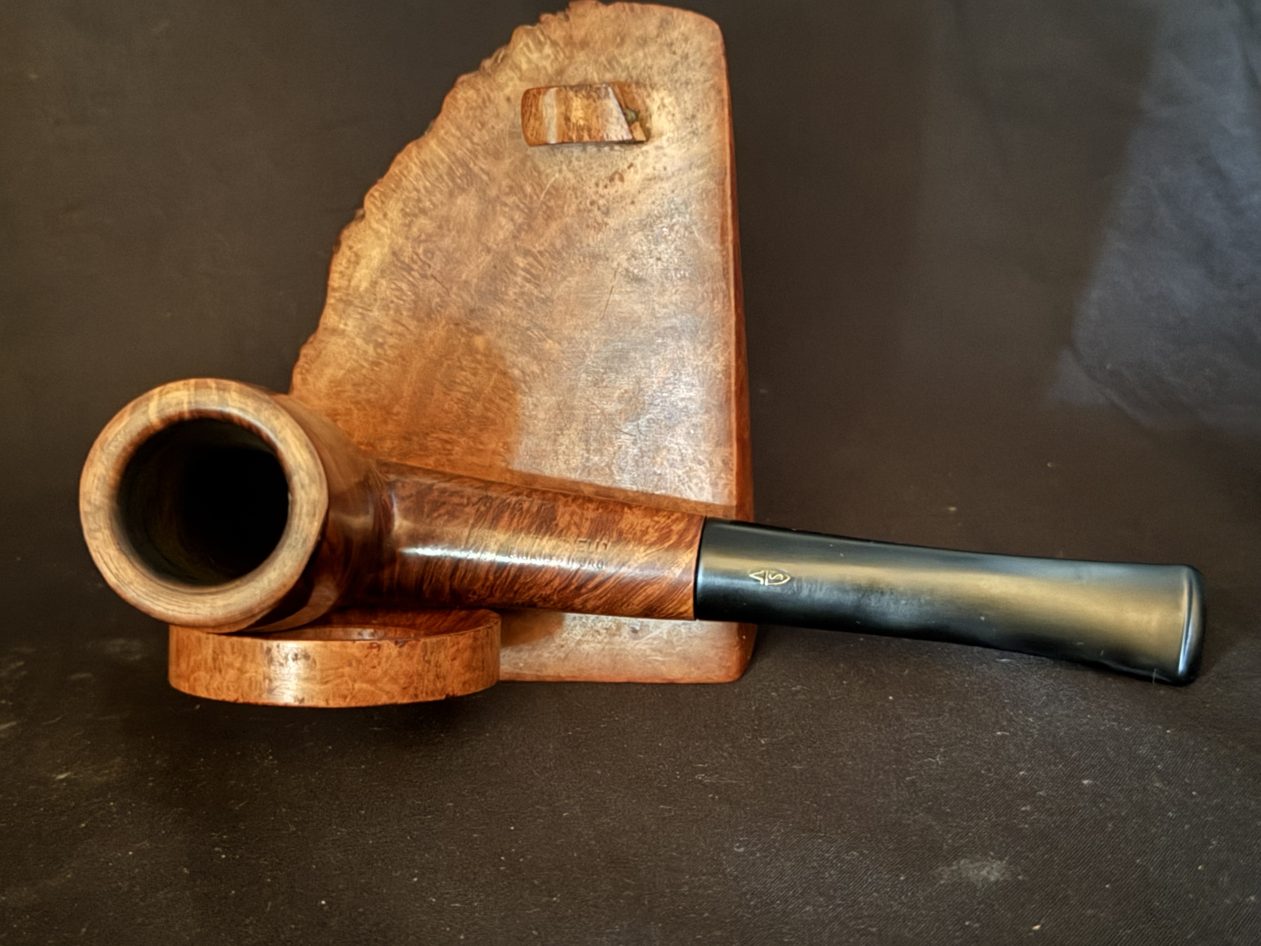 La Savinelli Giubileo d'Oro 130 KS Smooth Stack Estate Pipe, Tapered Vulcanite Stem, Fishtail Bit, Italy 6