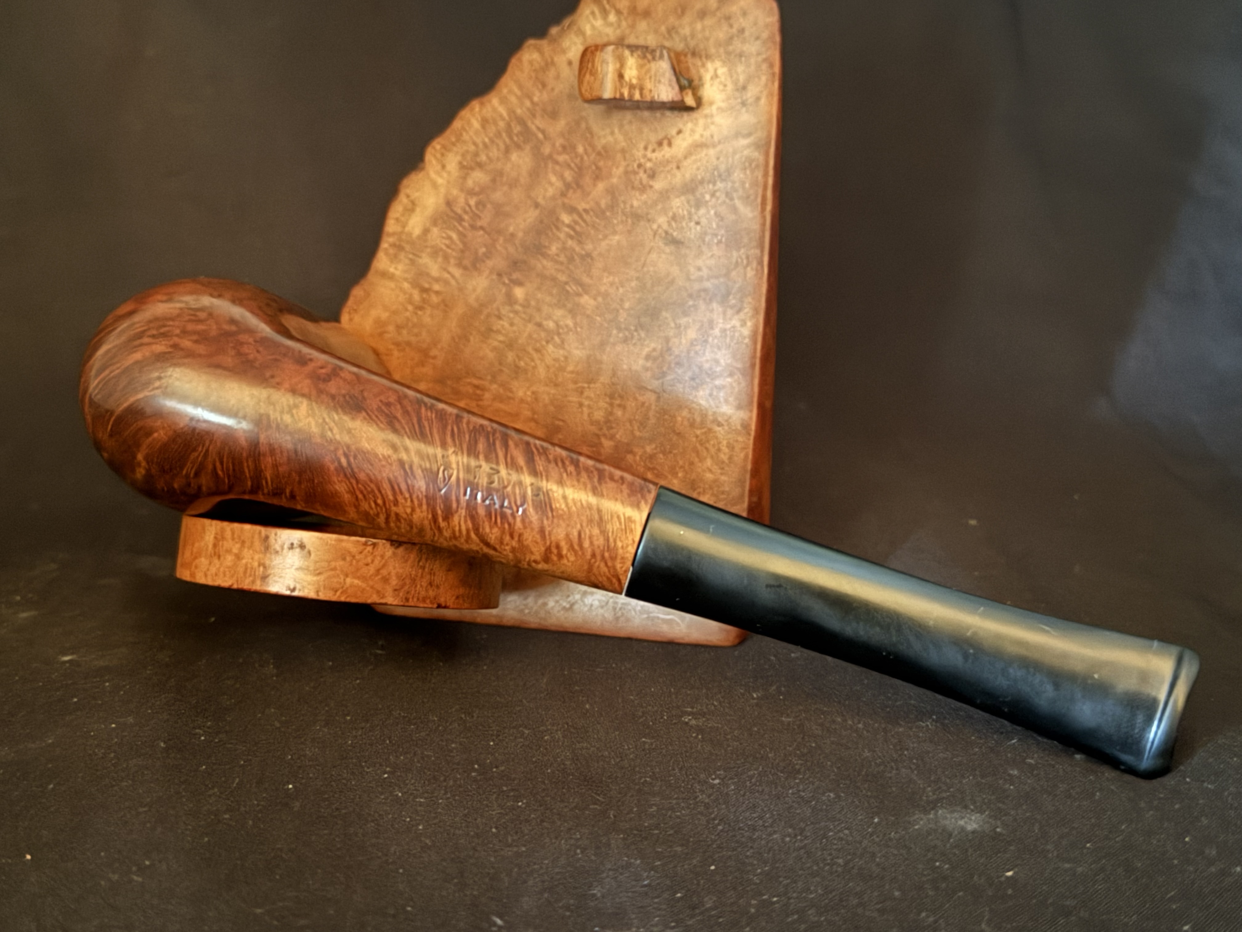 La Savinelli Giubileo d'Oro 130 KS Smooth Stack Estate Pipe, Tapered Vulcanite Stem, Fishtail Bit, Italy 7