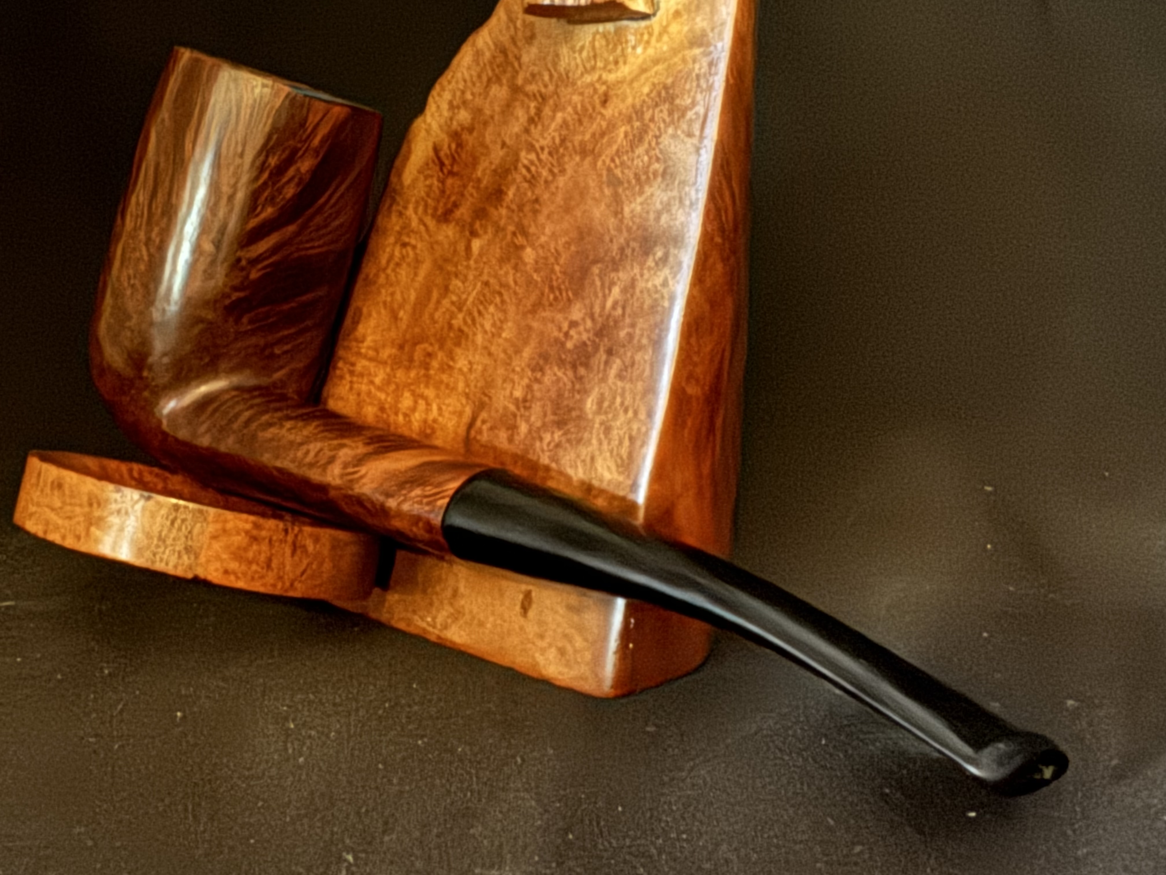La Savinelli Giubileo d'Oro 130 KS Smooth Stack Estate Pipe, Tapered Vulcanite Stem, Fishtail Bit, Italy 9
