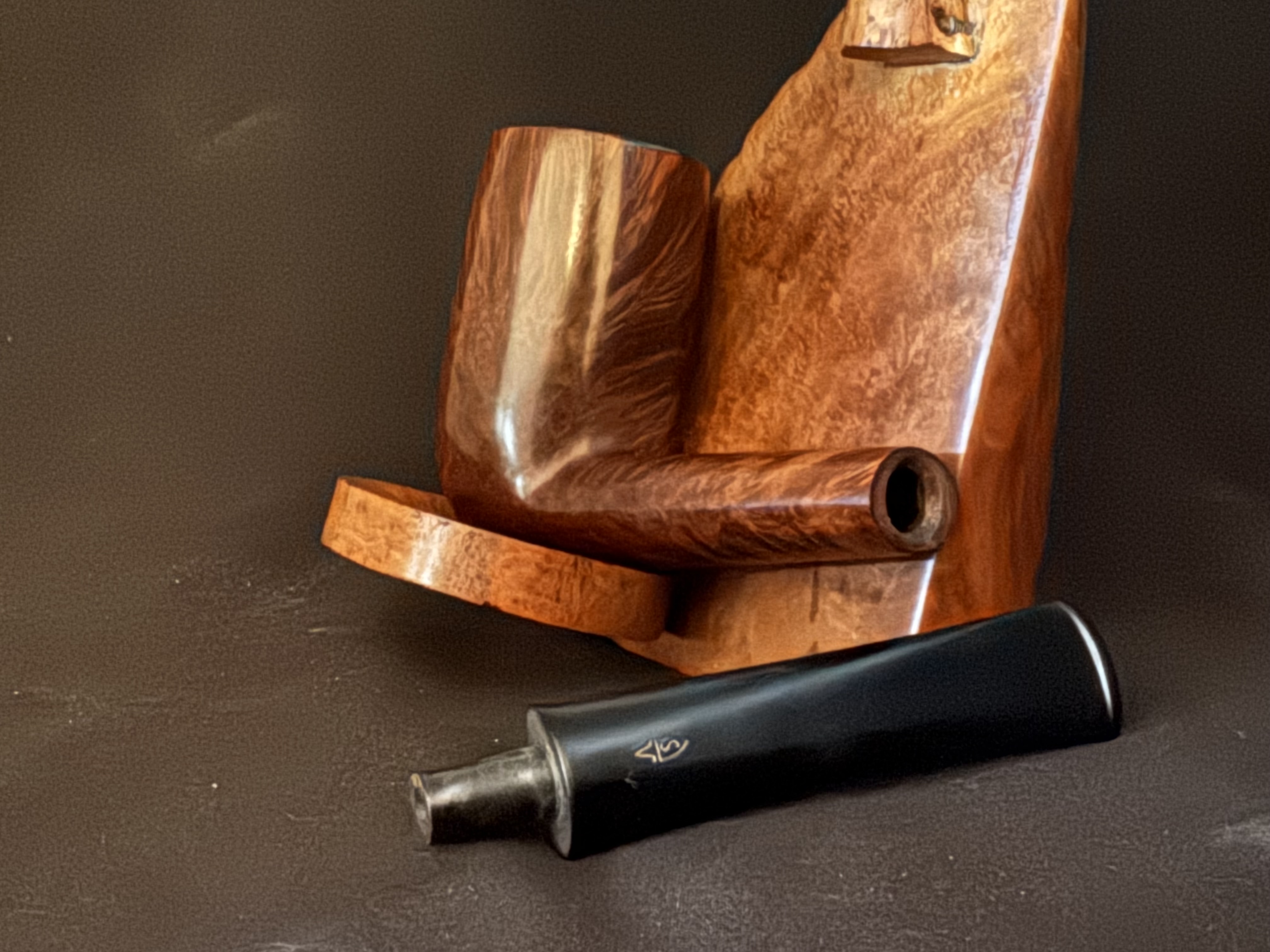 La Savinelli Giubileo d'Oro 130 KS Smooth Stack Estate Pipe, Tapered Vulcanite Stem, Fishtail Bit, Italy 10