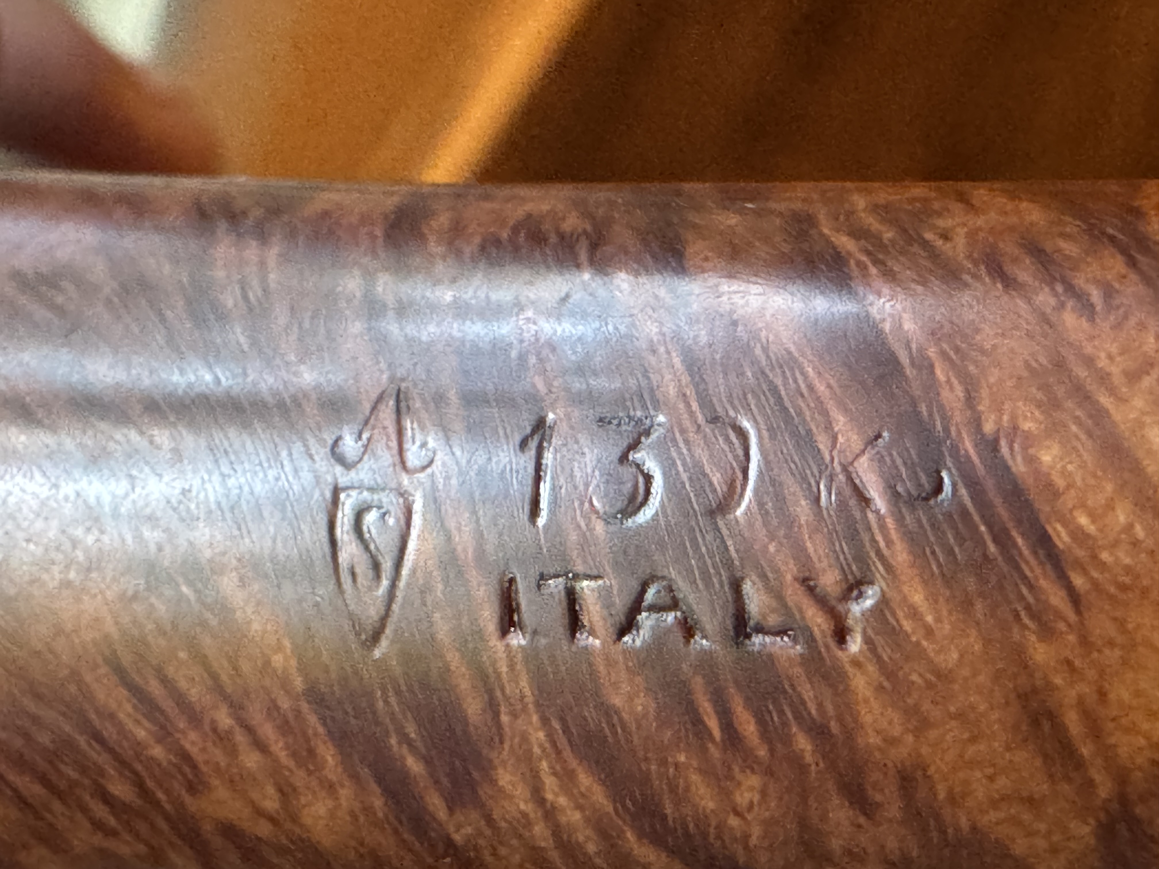 La Savinelli Giubileo d'Oro 130 KS Smooth Stack Estate Pipe, Tapered Vulcanite Stem, Fishtail Bit, Italy 13