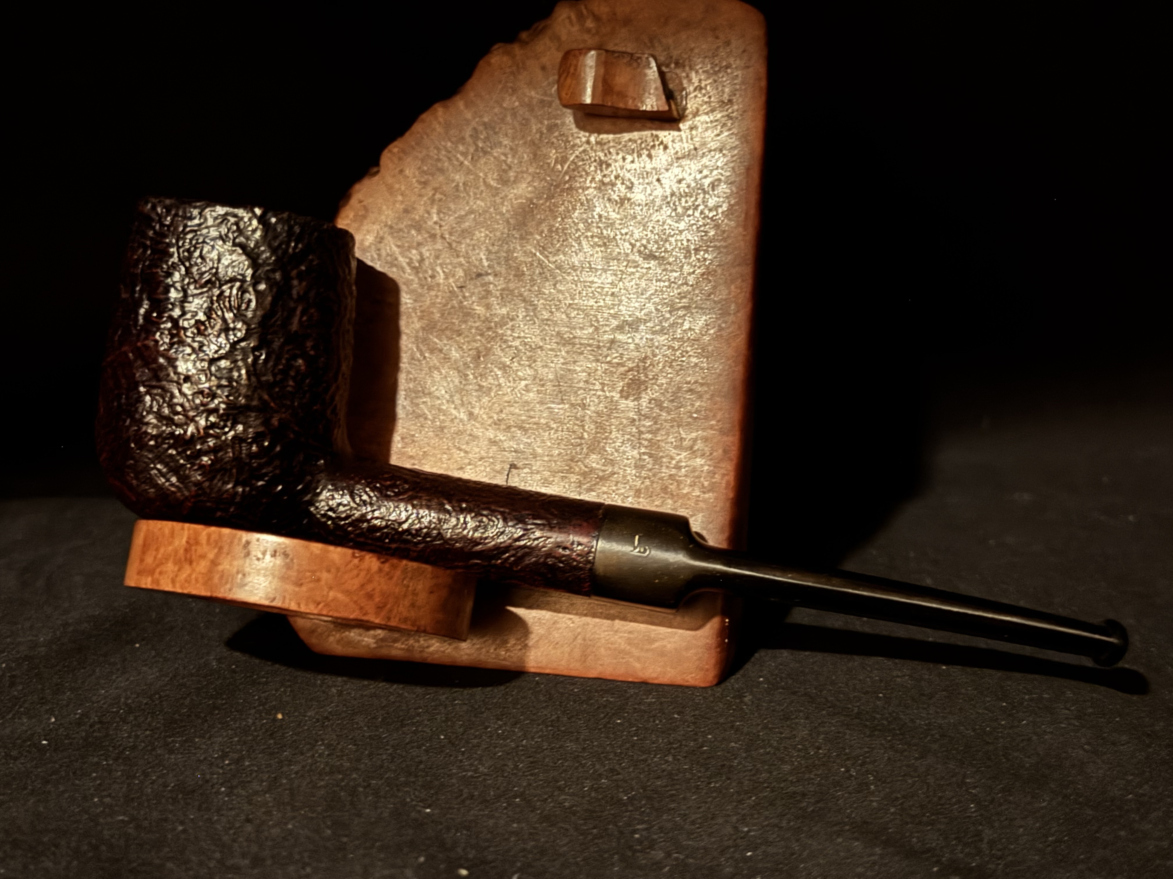 Senator Real Briar Sandblast Straight Billiard Unsmoked Vintage Estate Pipe