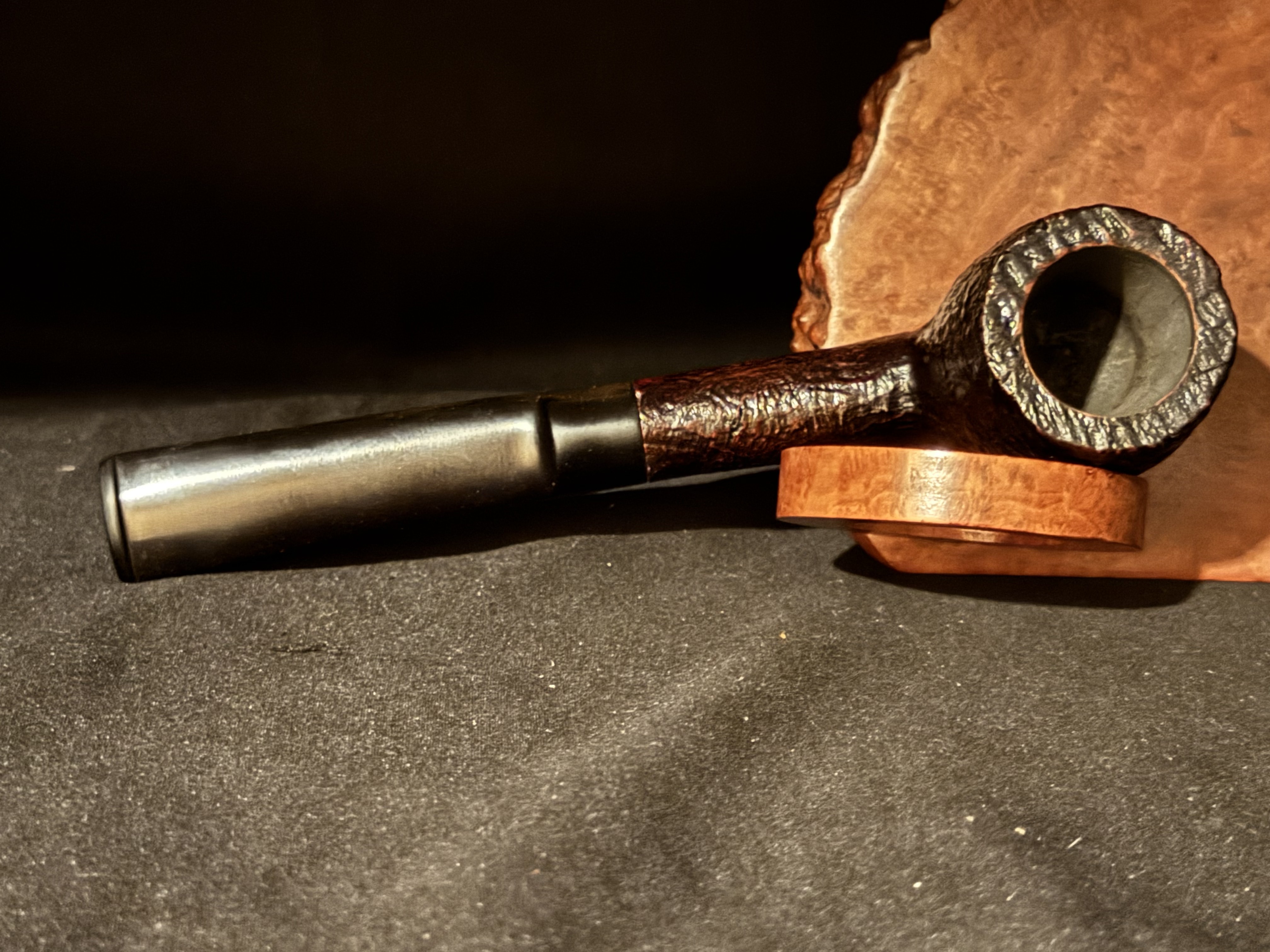 Senator Real Briar Sandblast Straight Billiard Unsmoked Vintage Estate Pipe 3