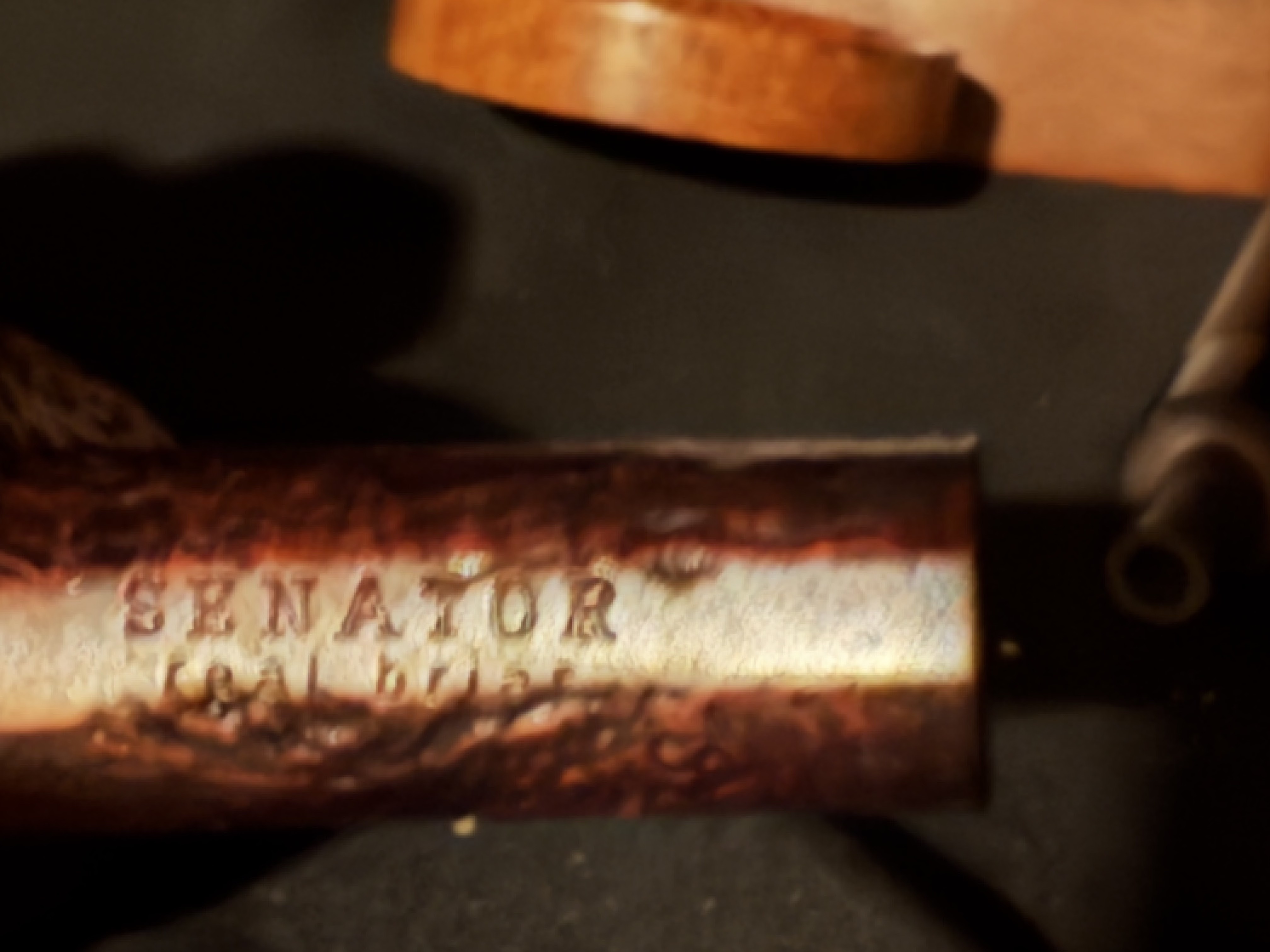 Senator Real Briar Sandblast Straight Billiard Unsmoked Vintage Estate Pipe 4