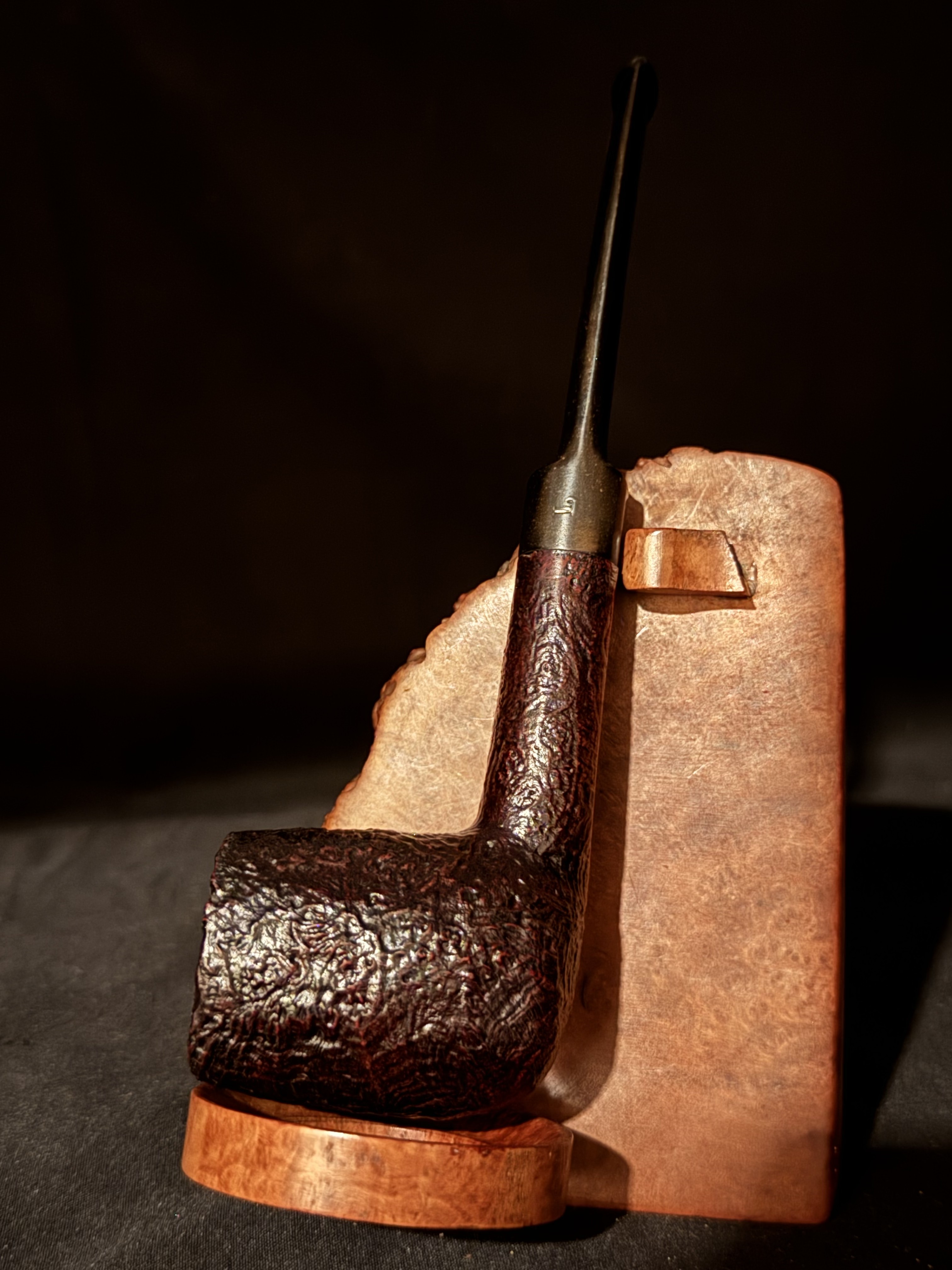 Senator Real Briar Sandblast Straight Billiard Unsmoked Vintage Estate Pipe 5