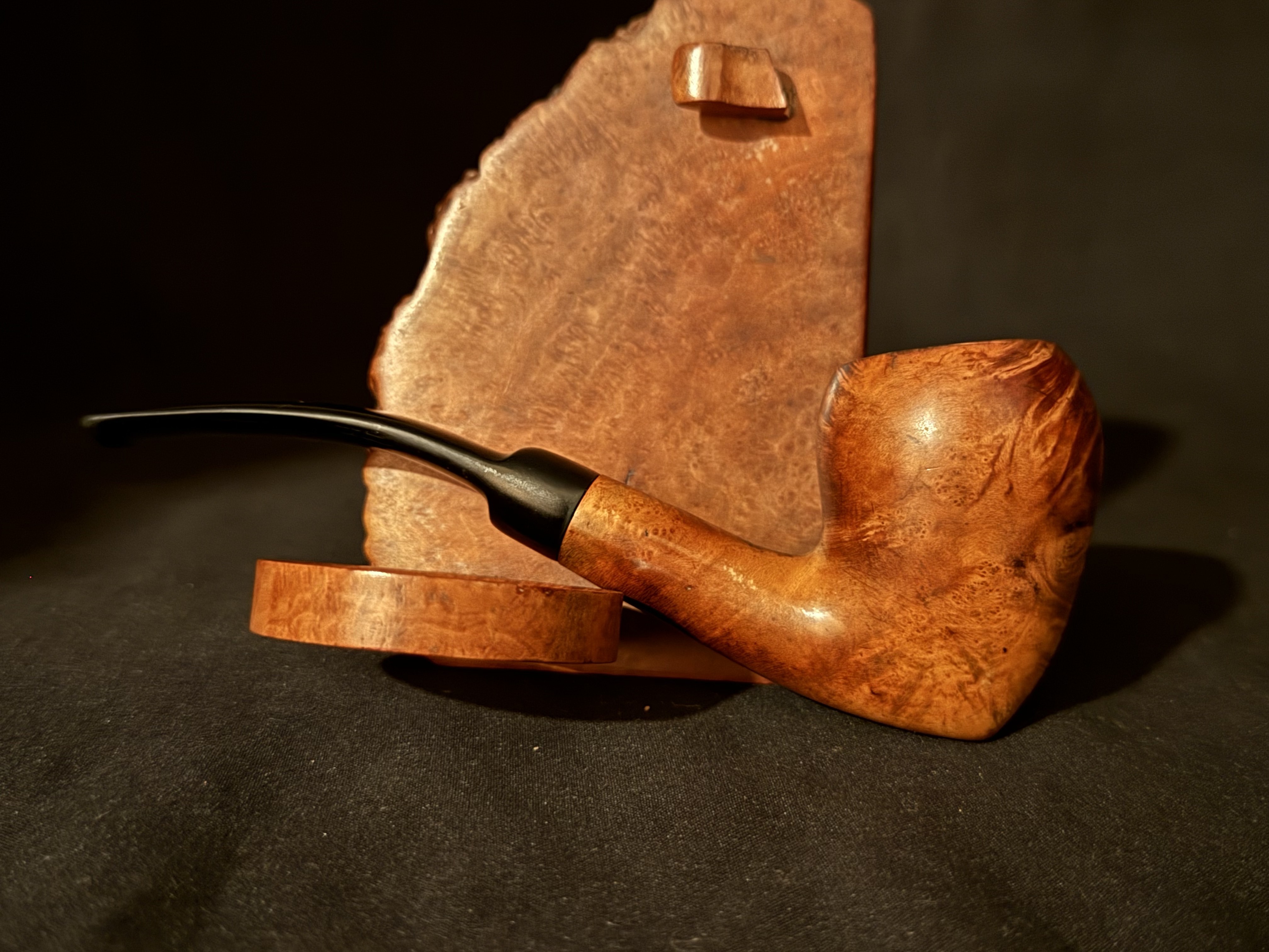 Shalom Smooth Straight Pick Axe Vulcanite Saddle Stem Estate Pipe 3