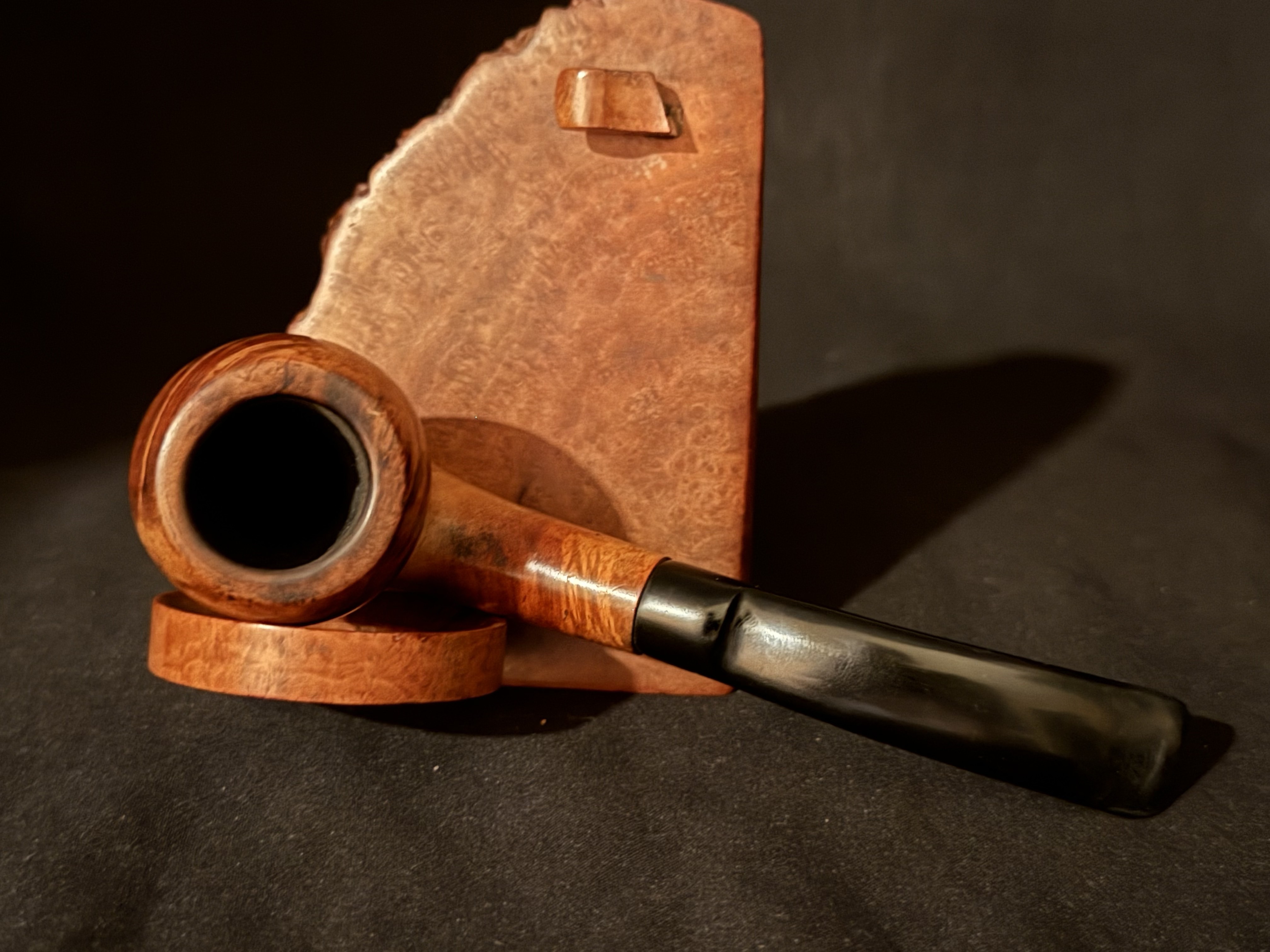 Shalom Smooth Straight Pick Axe Vulcanite Saddle Stem Estate Pipe 4