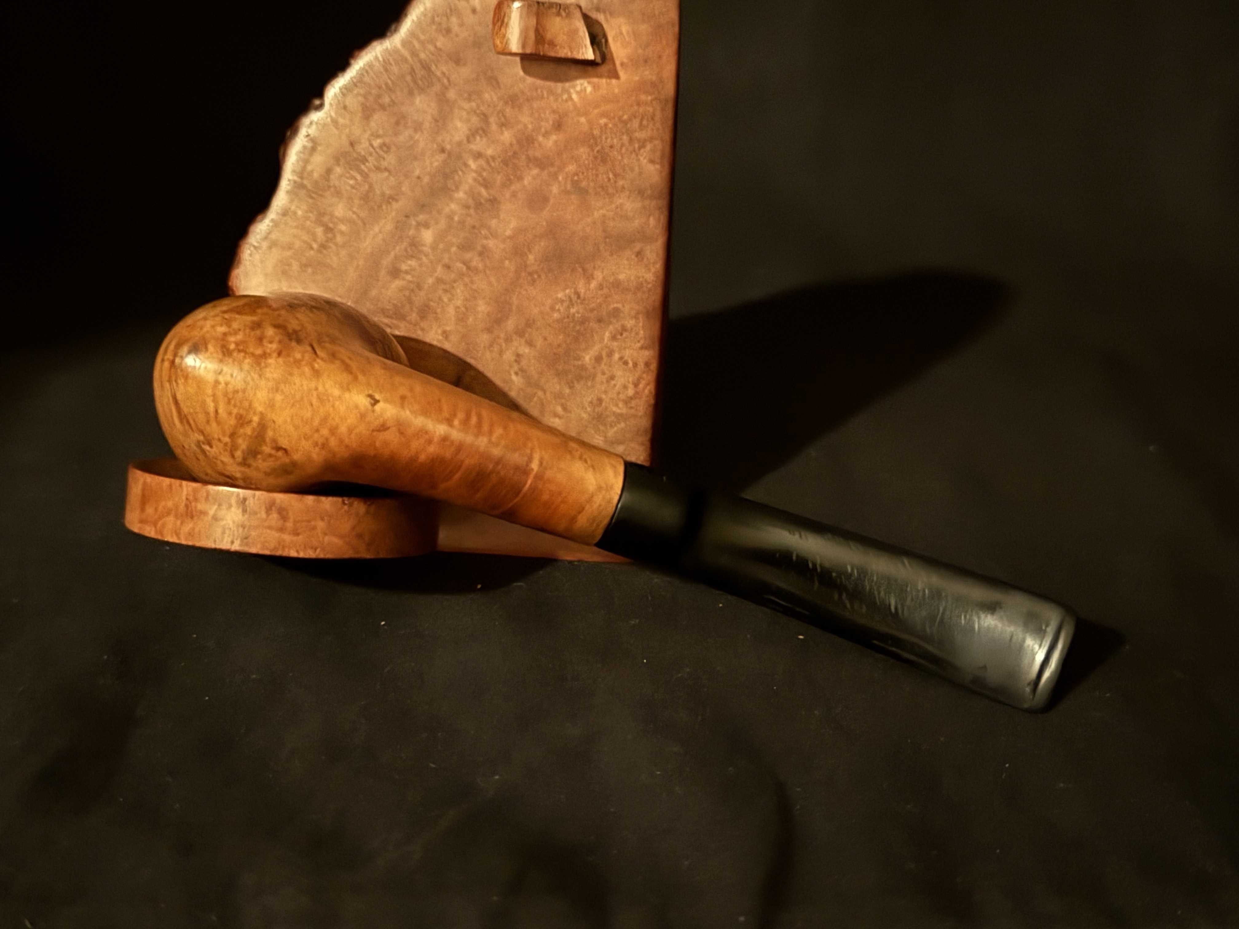 Shalom Smooth Straight Pick Axe Vulcanite Saddle Stem Estate Pipe 5