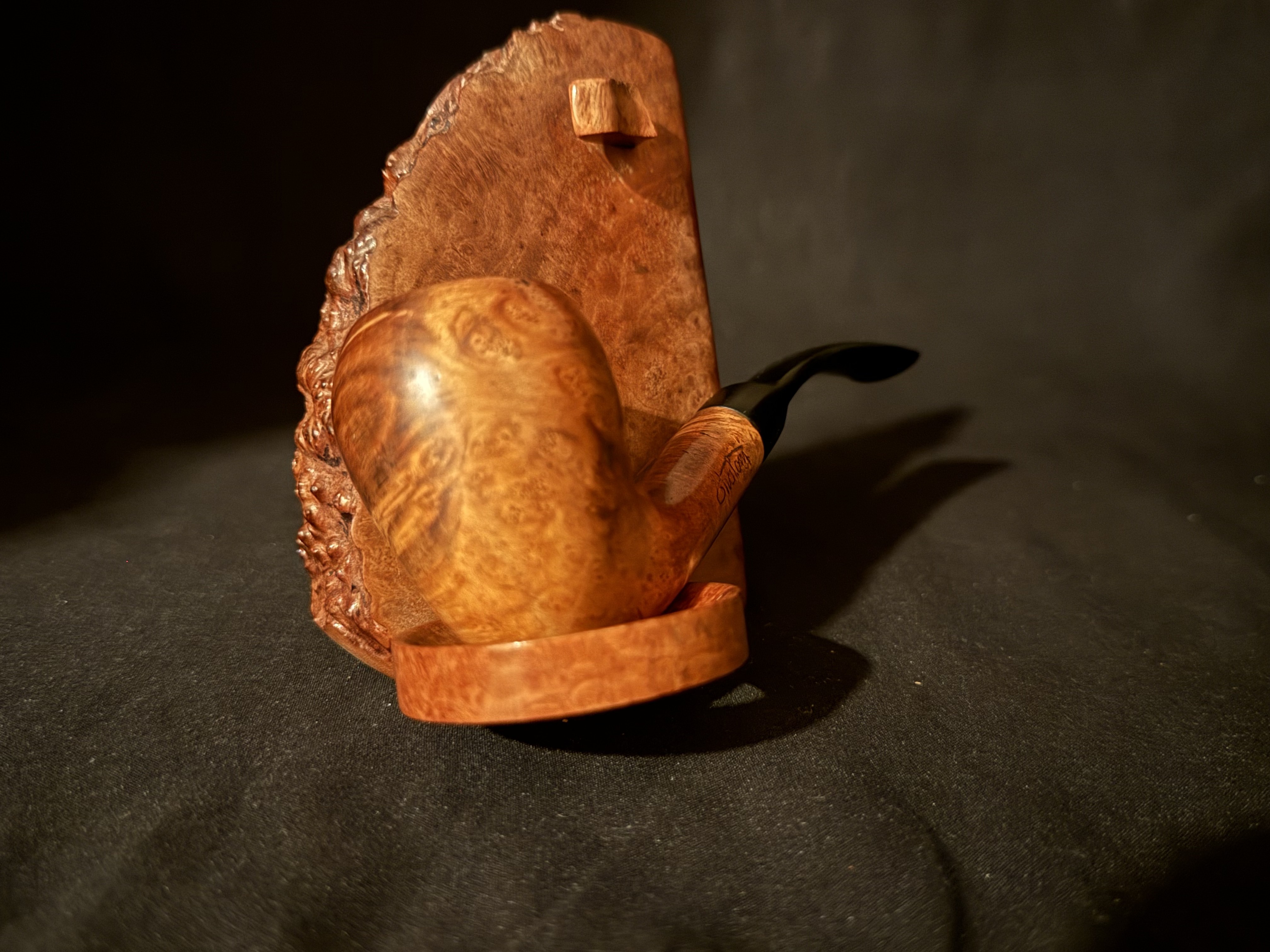 Shalom Smooth Straight Pick Axe Vulcanite Saddle Stem Estate Pipe