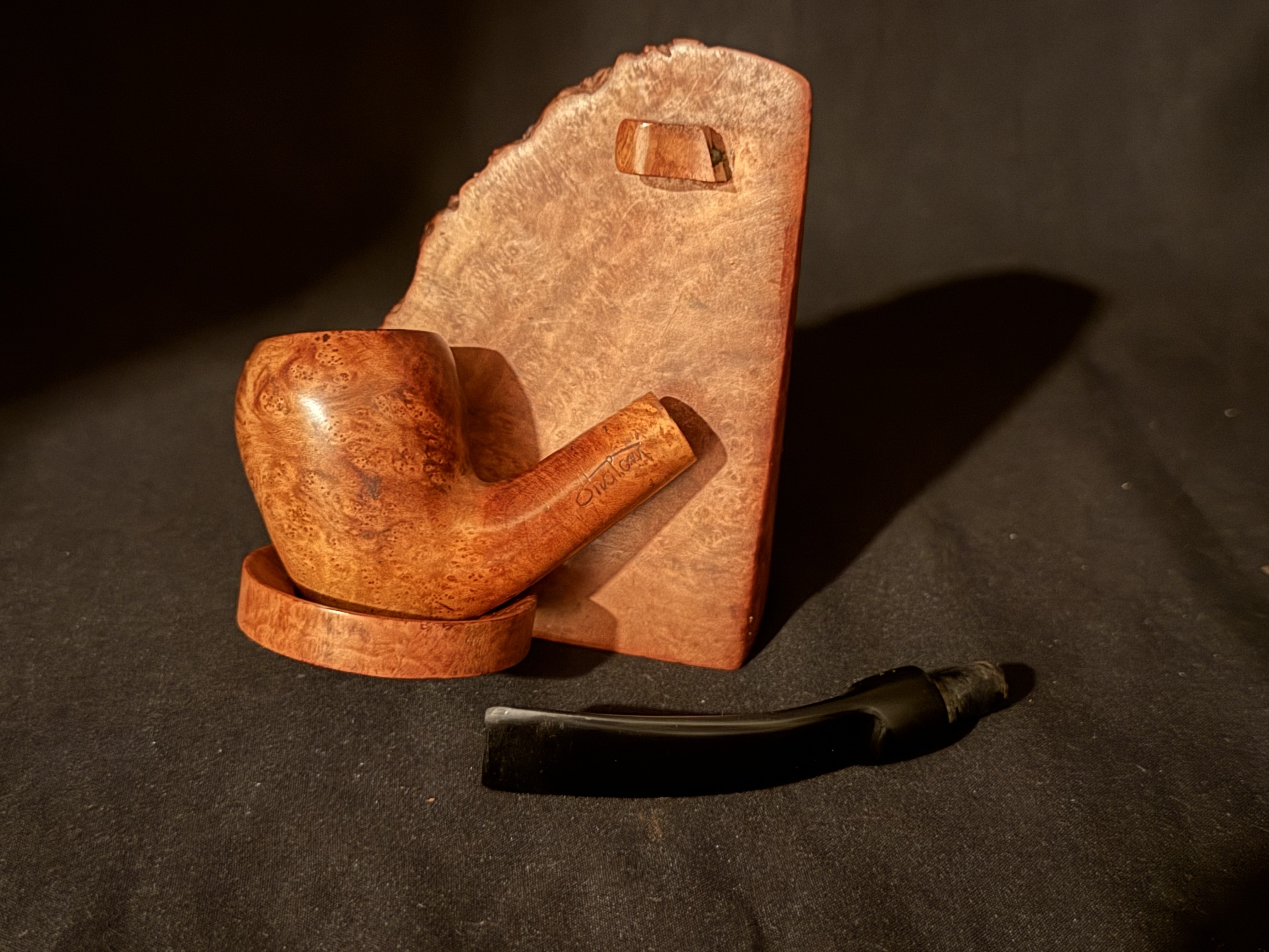 Shalom Smooth Straight Pick Axe Vulcanite Saddle Stem Estate Pipe 8